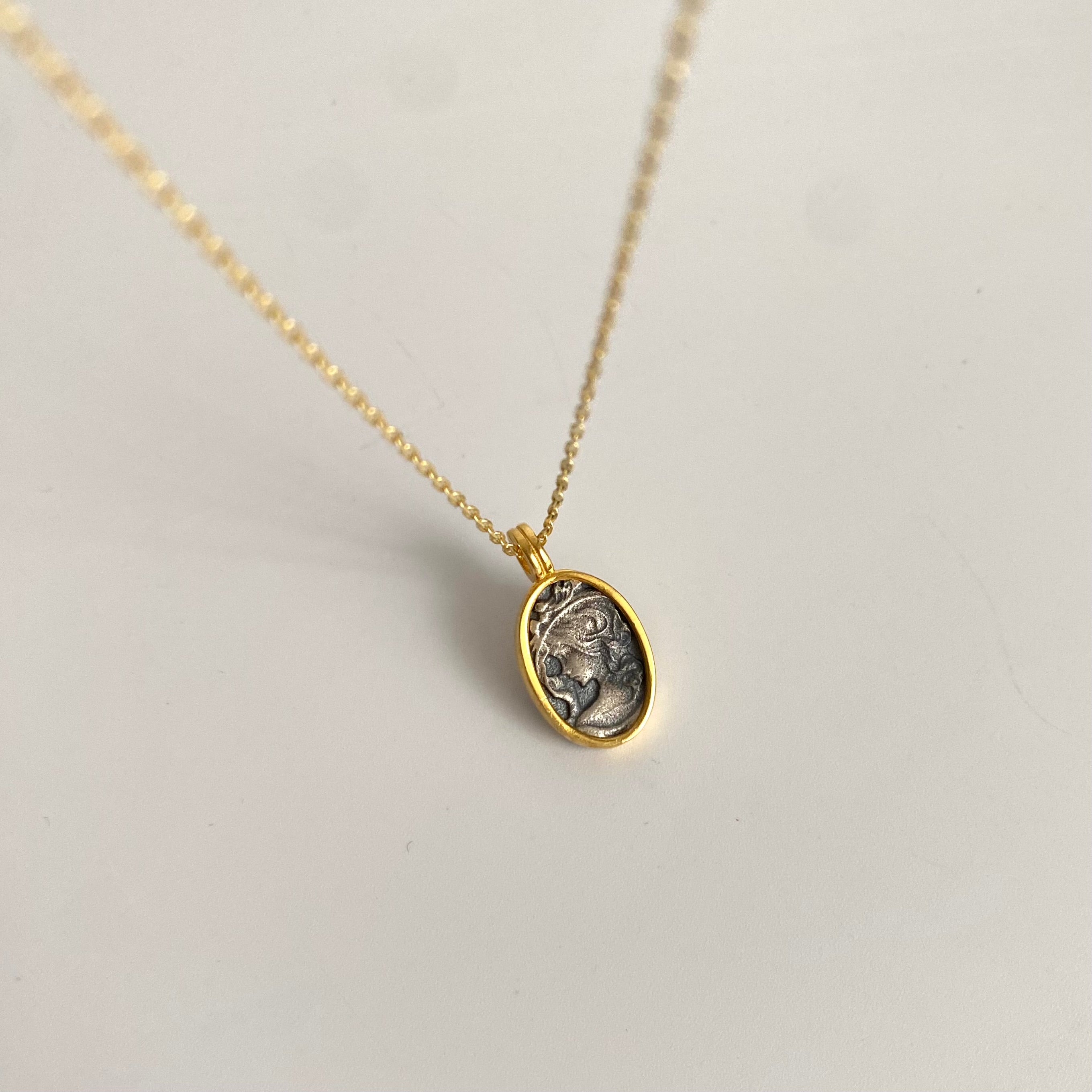 925 Gümüş Antik Diana Kolye