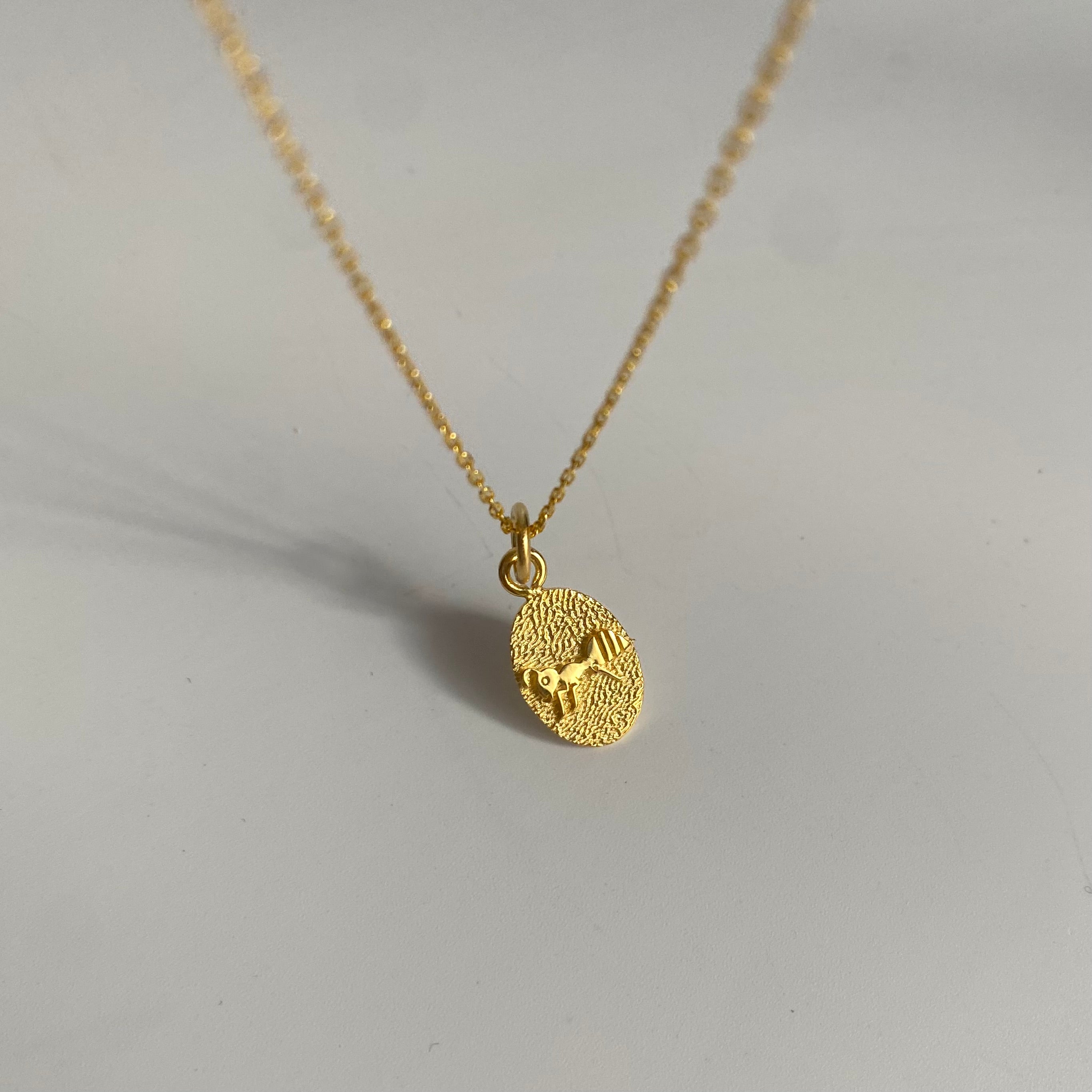 925 Gümüş Madalyon Karınca Kolye