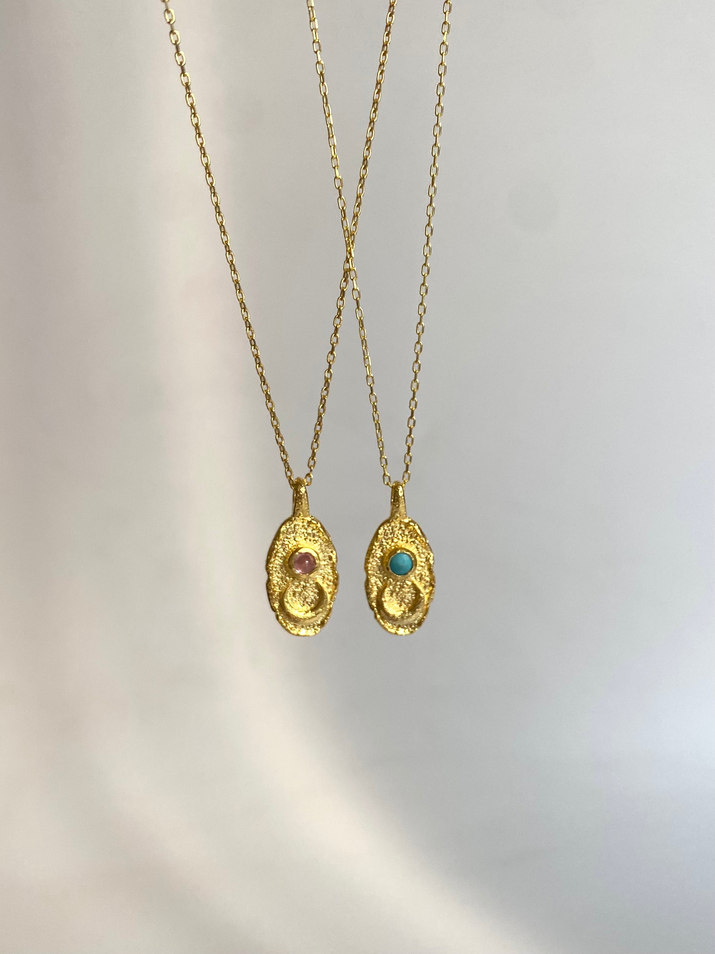 925 Gümüş Mistik Taş Plaka Kolye