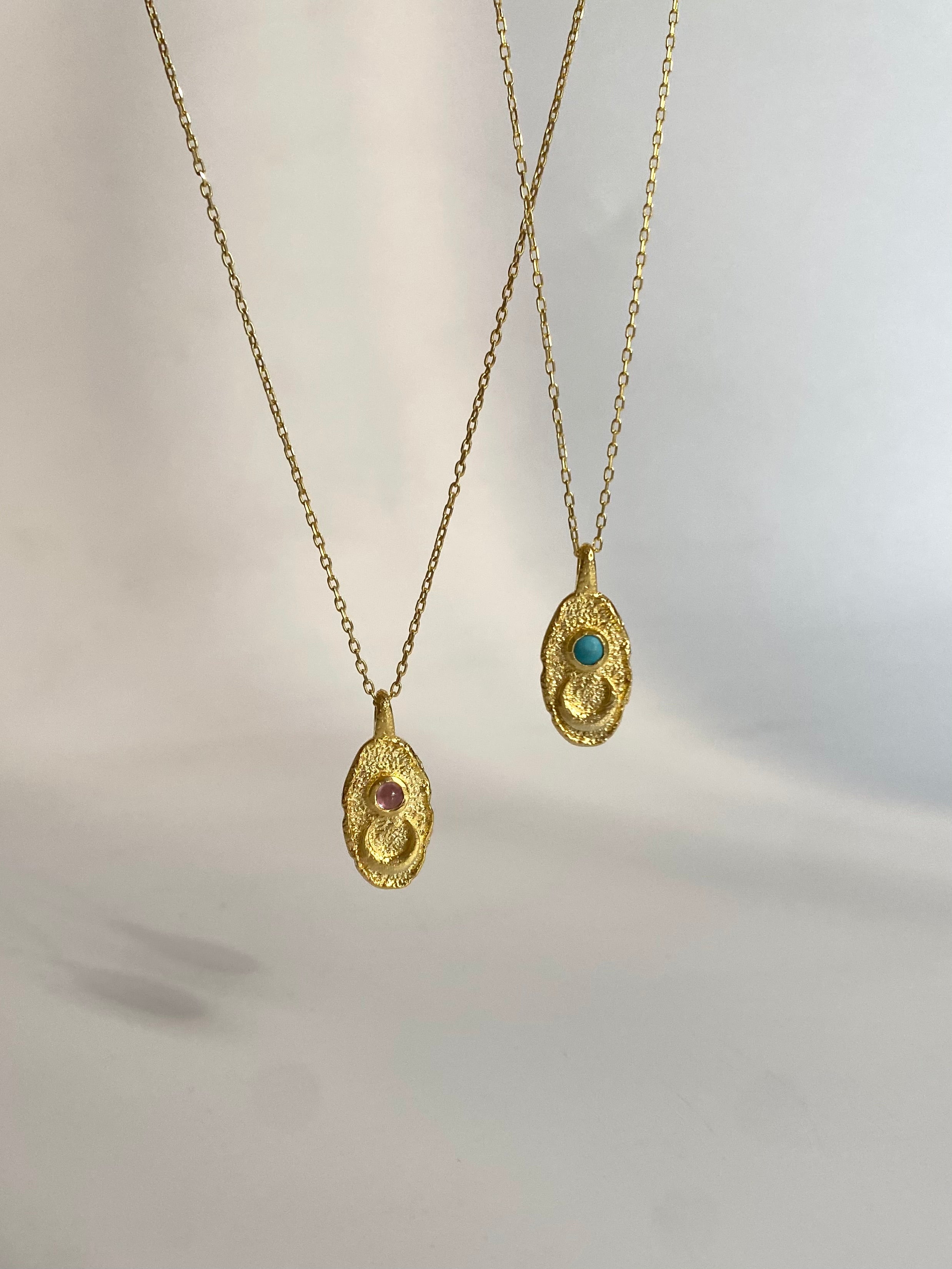 925 Gümüş Mistik Taş Plaka Kolye