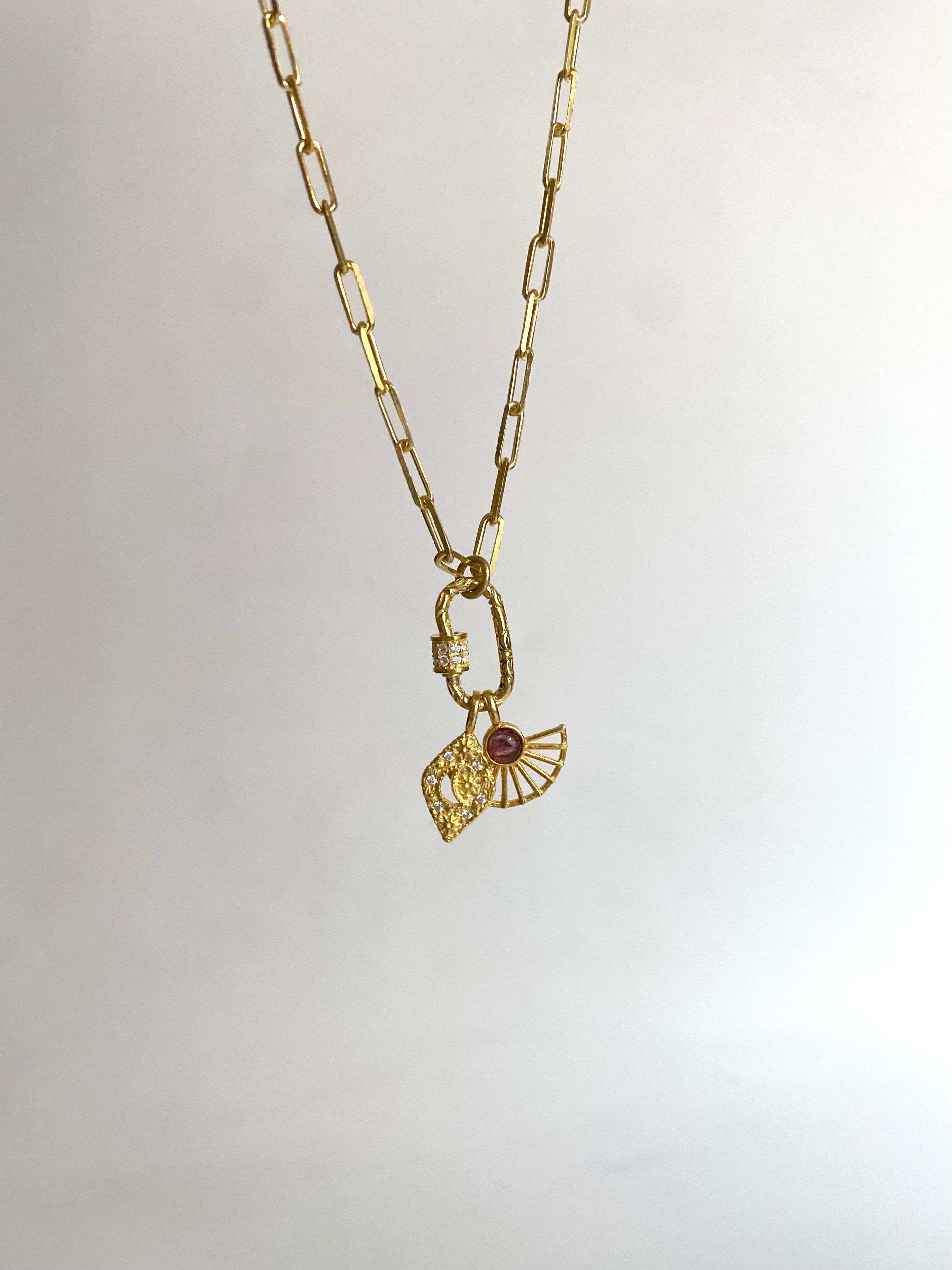 925 Gümüş Lucky Moon Charm Kolye