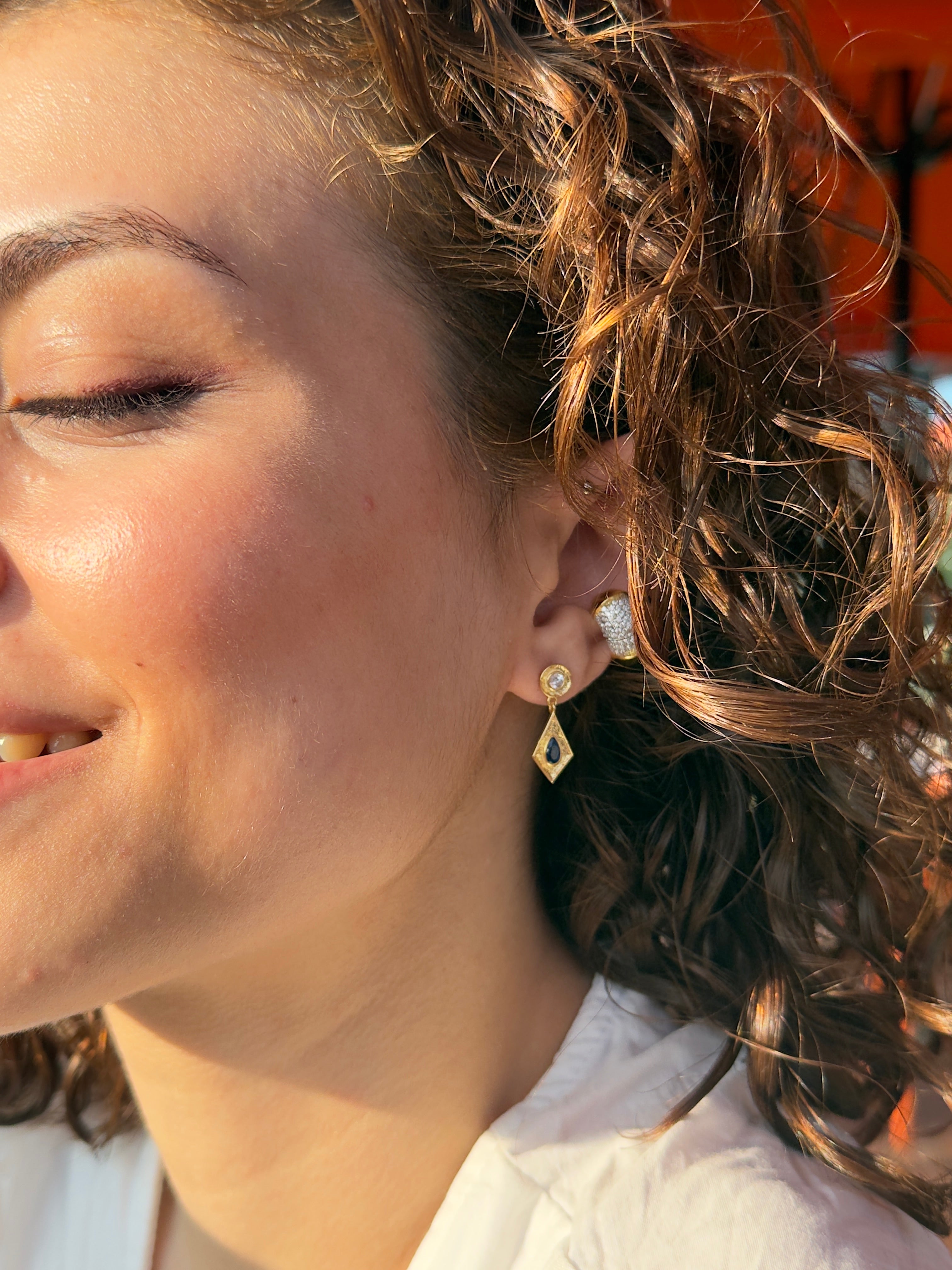 925 Gümüş Raya Küpe