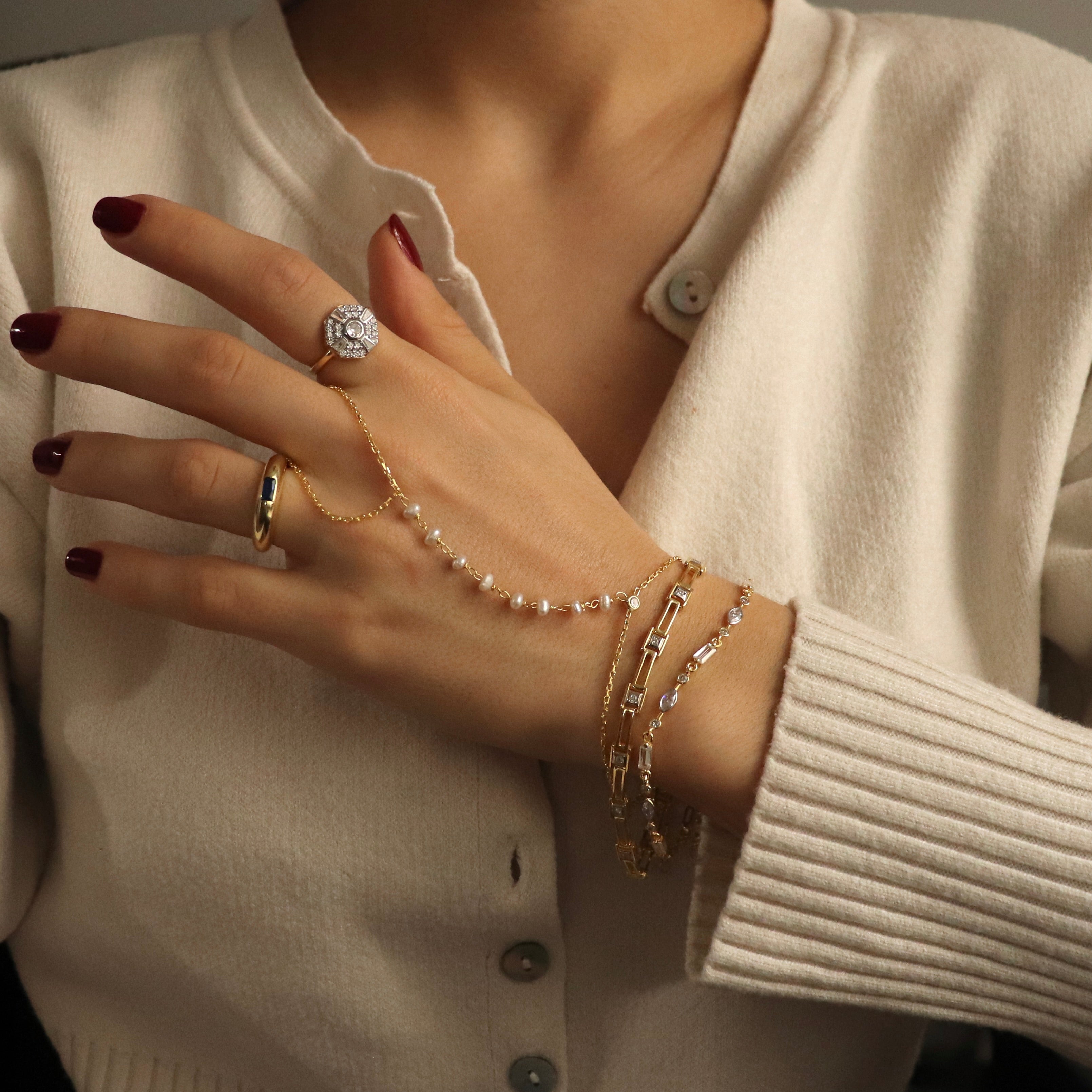 925 Gümüş Lacivert Baget Taş Bombe Yüzük