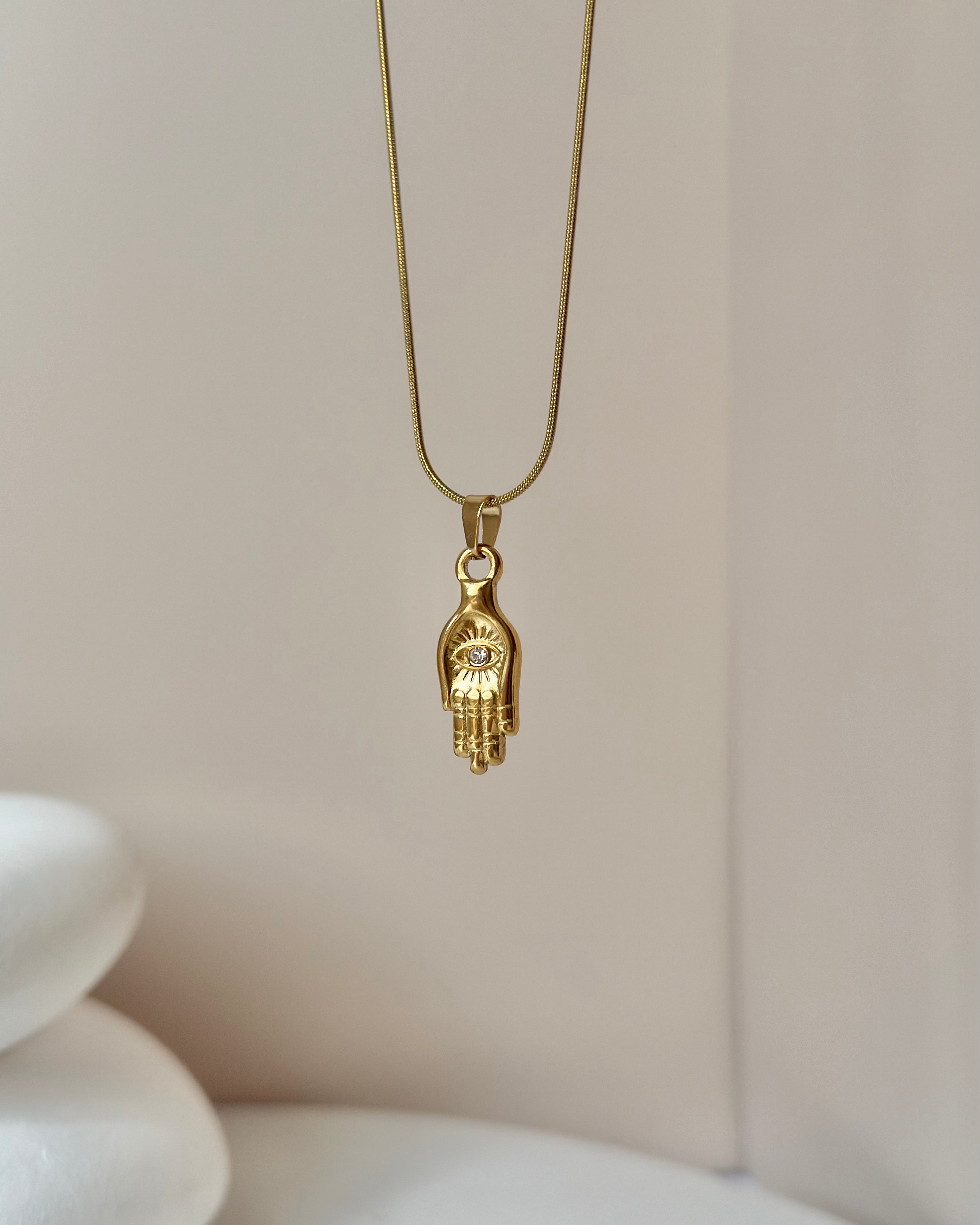 Çelik | Boho Taşlı El Kolye