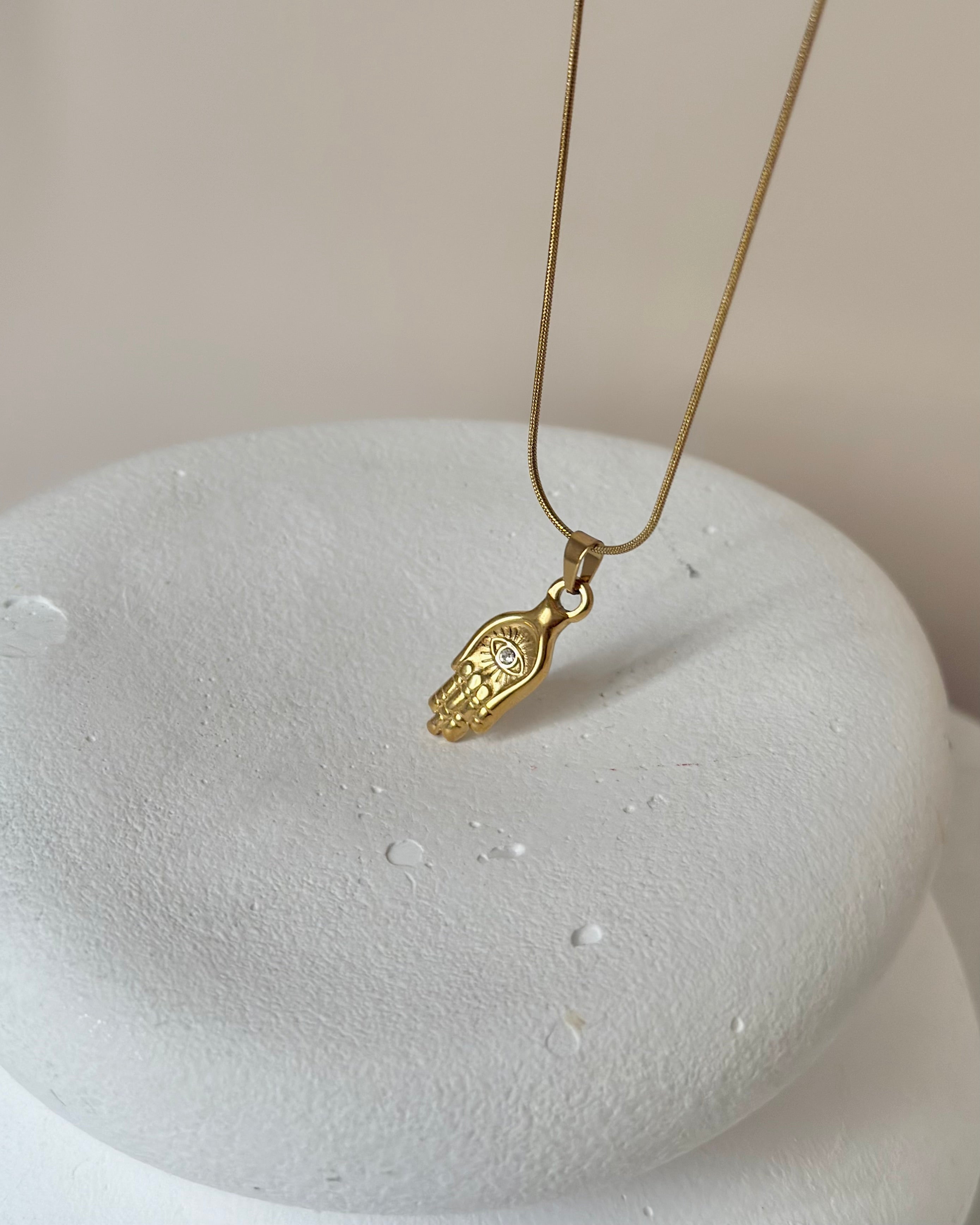 Çelik | Boho Taşlı El Kolye