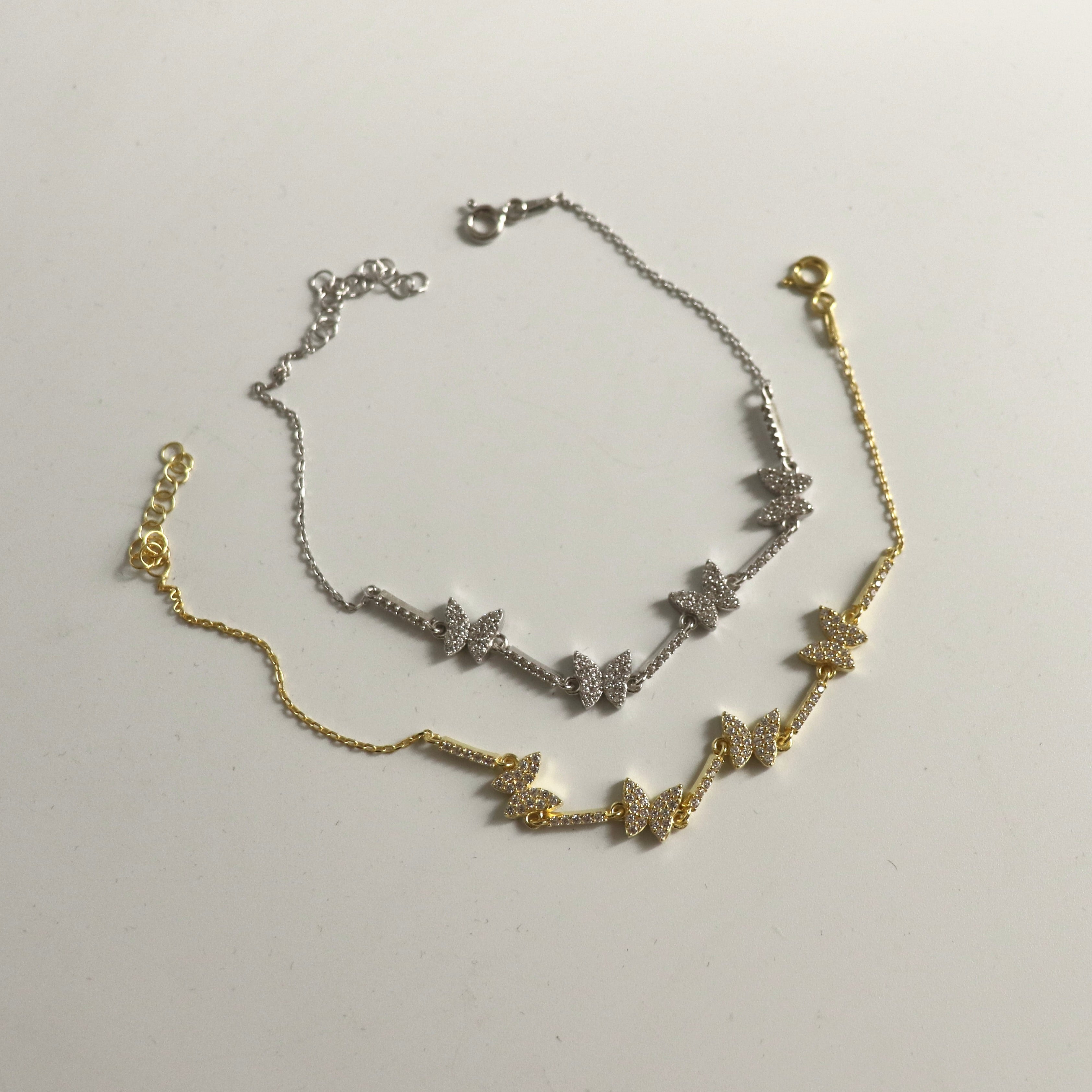 925 Gümüş Kelebek Su Yolu Bileklik