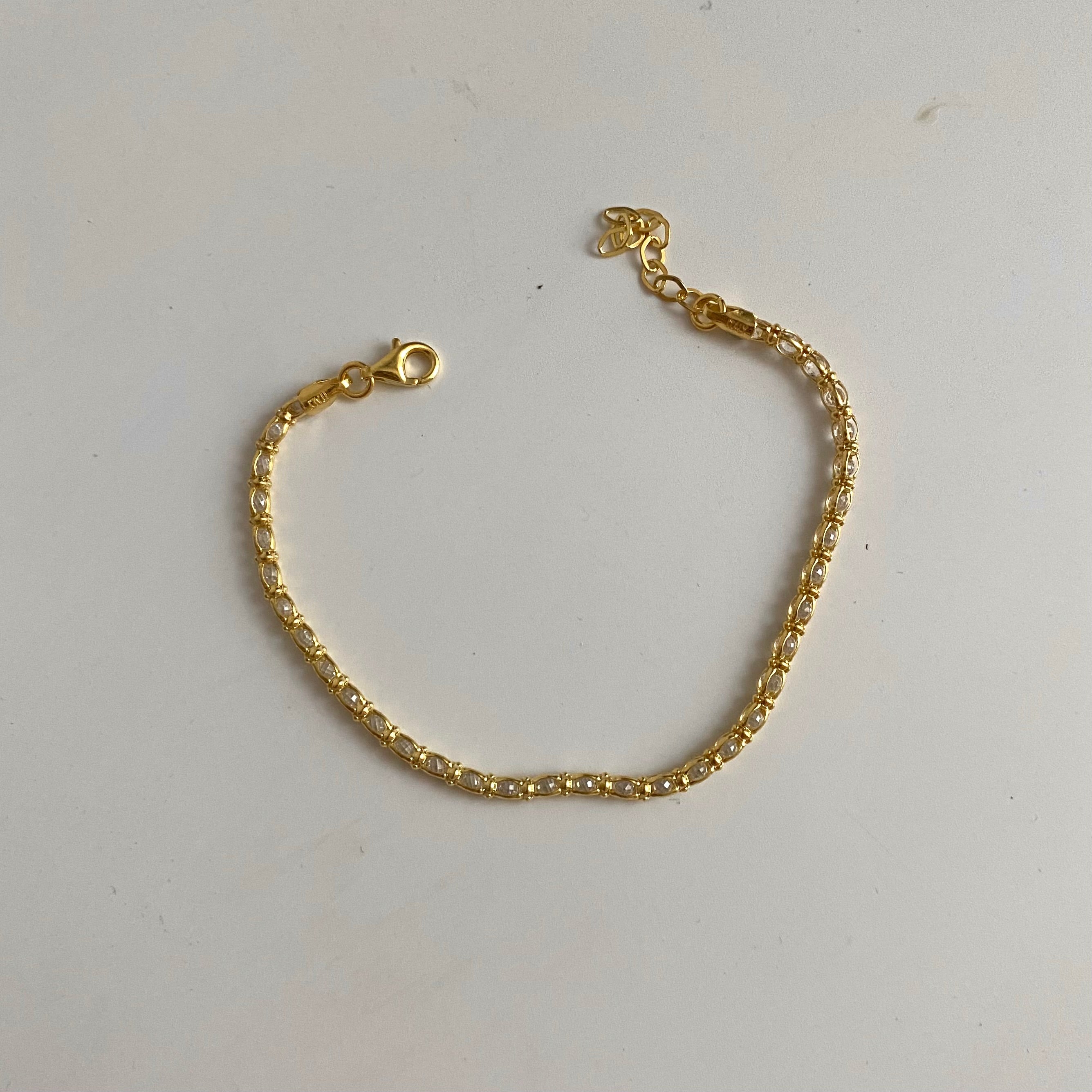 925 Gümüş Kafes Taş Bileklik