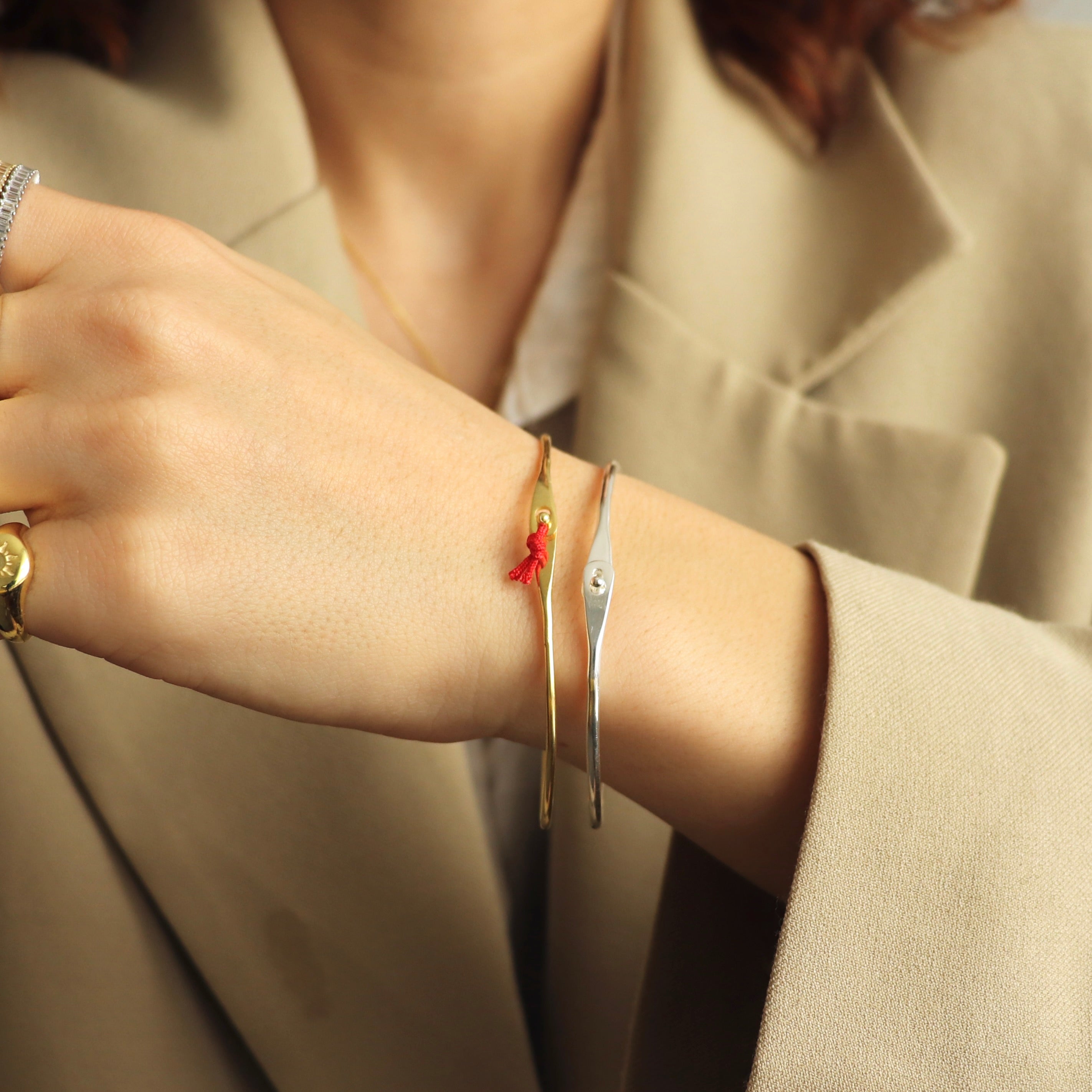 925 Gümüş Lades Kelepçe Bileklik