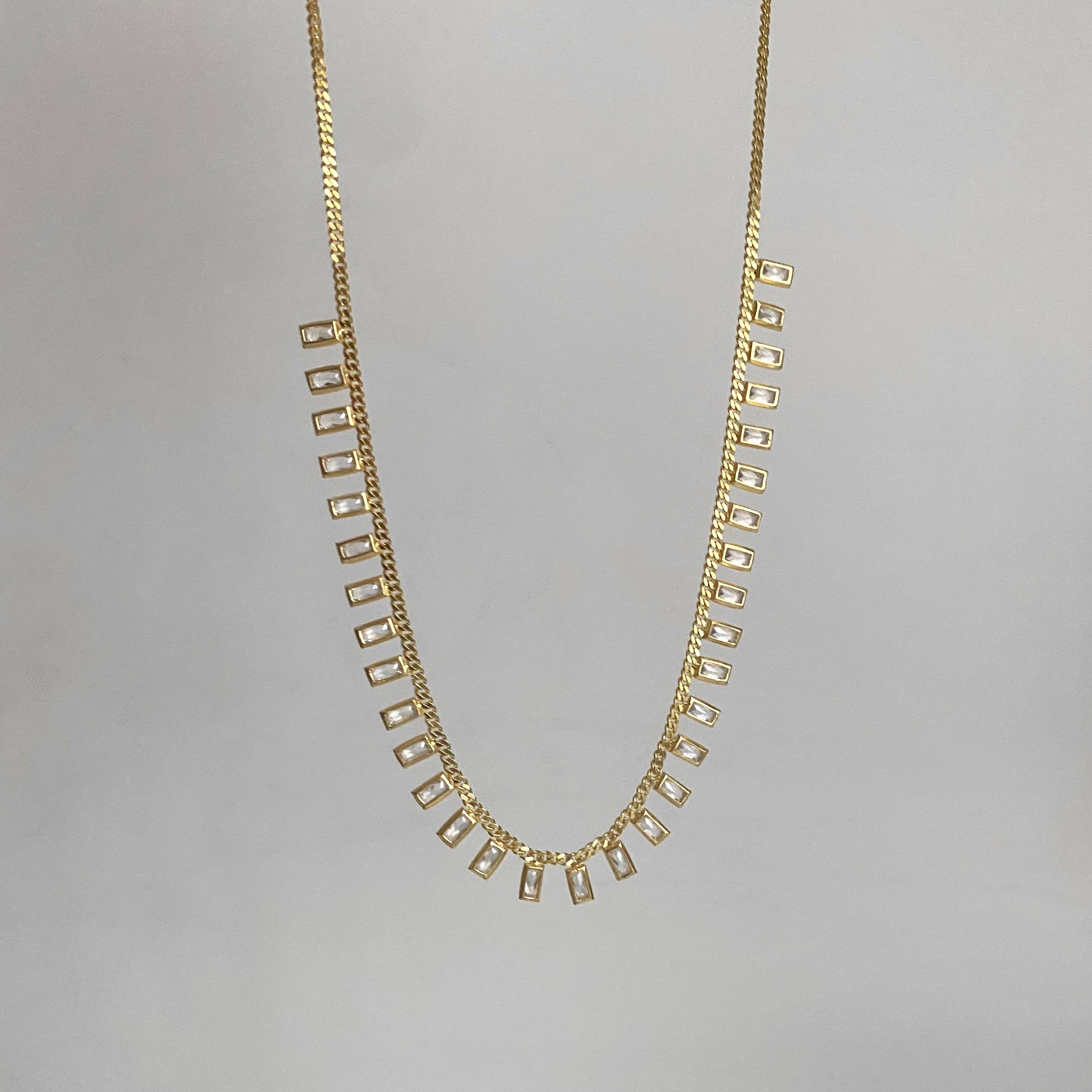 925 Ayar Gümüş Baget Sallantılı Kolye