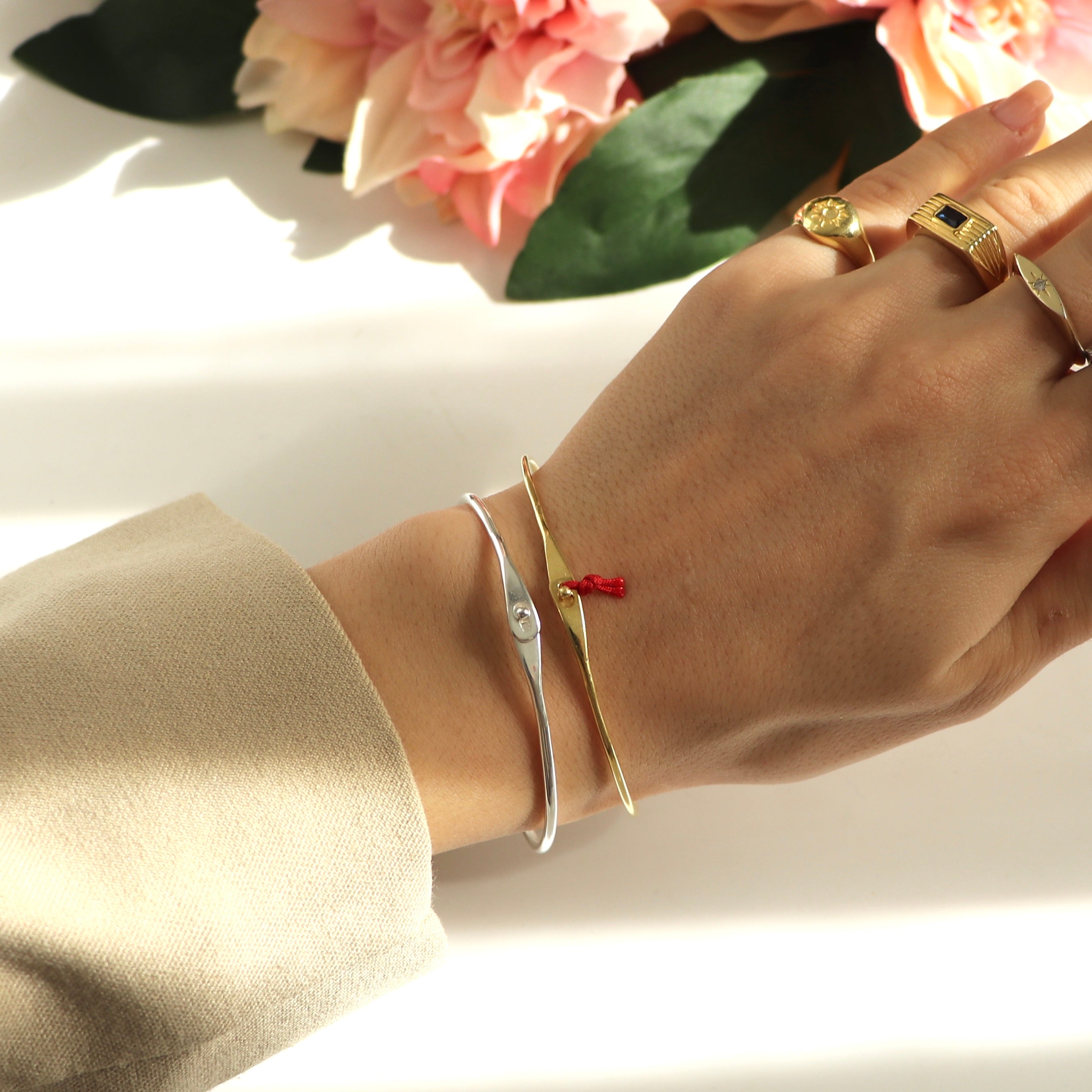 925 Gümüş Lades Kelepçe Bileklik