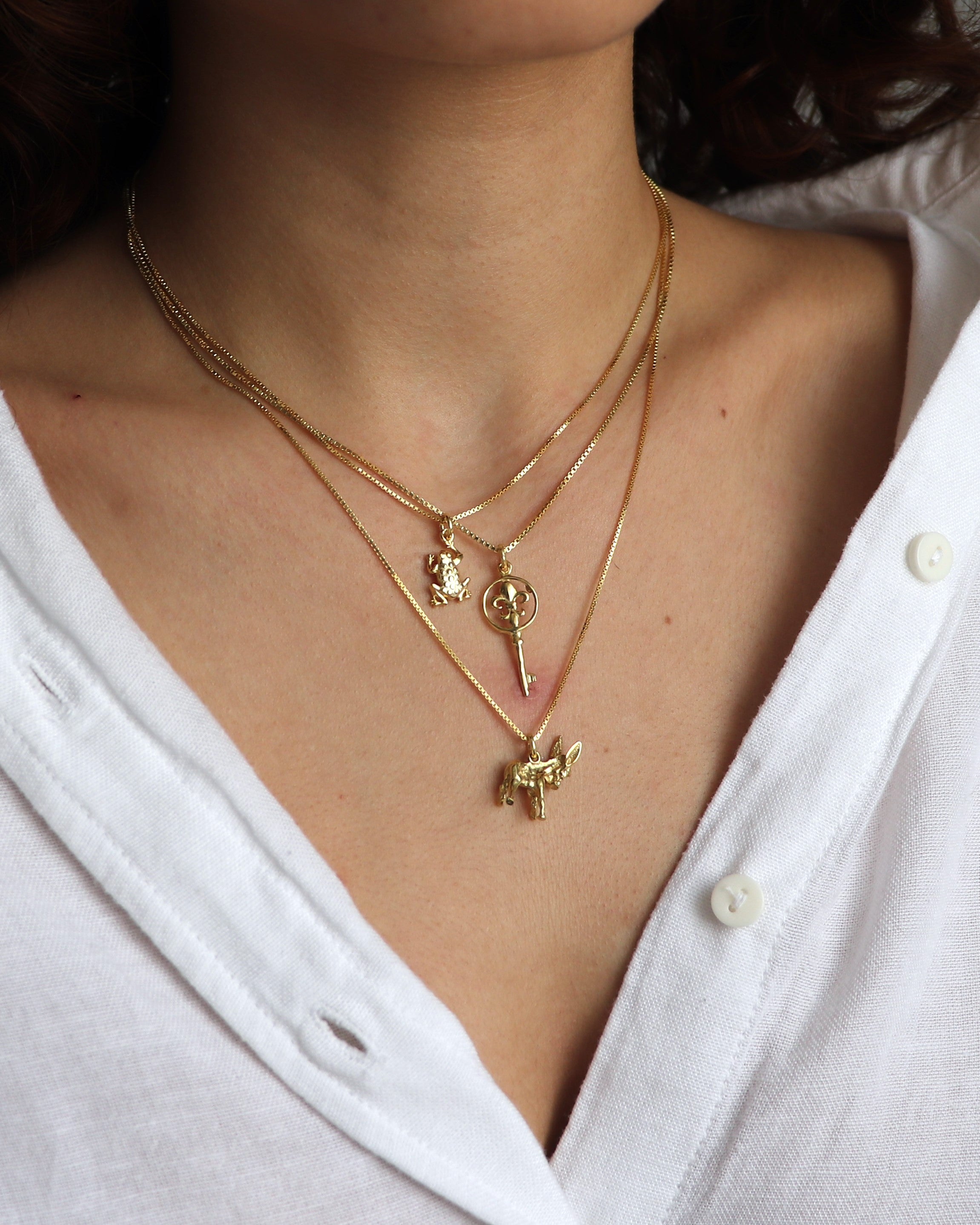 925 | Zambak Anahtar Charm Kolye