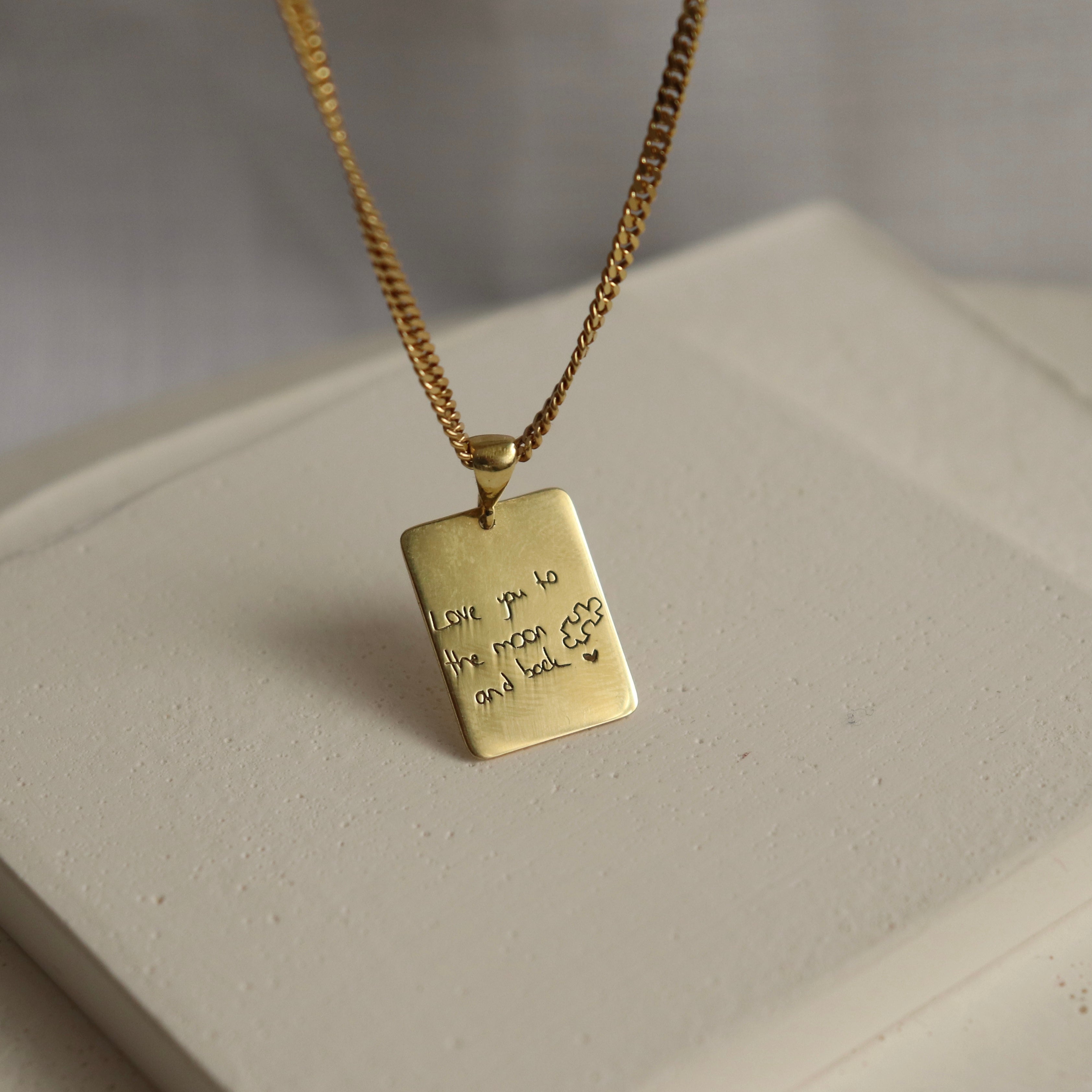 925 Ayar Gümüş | El Yazısı Anı Kolye