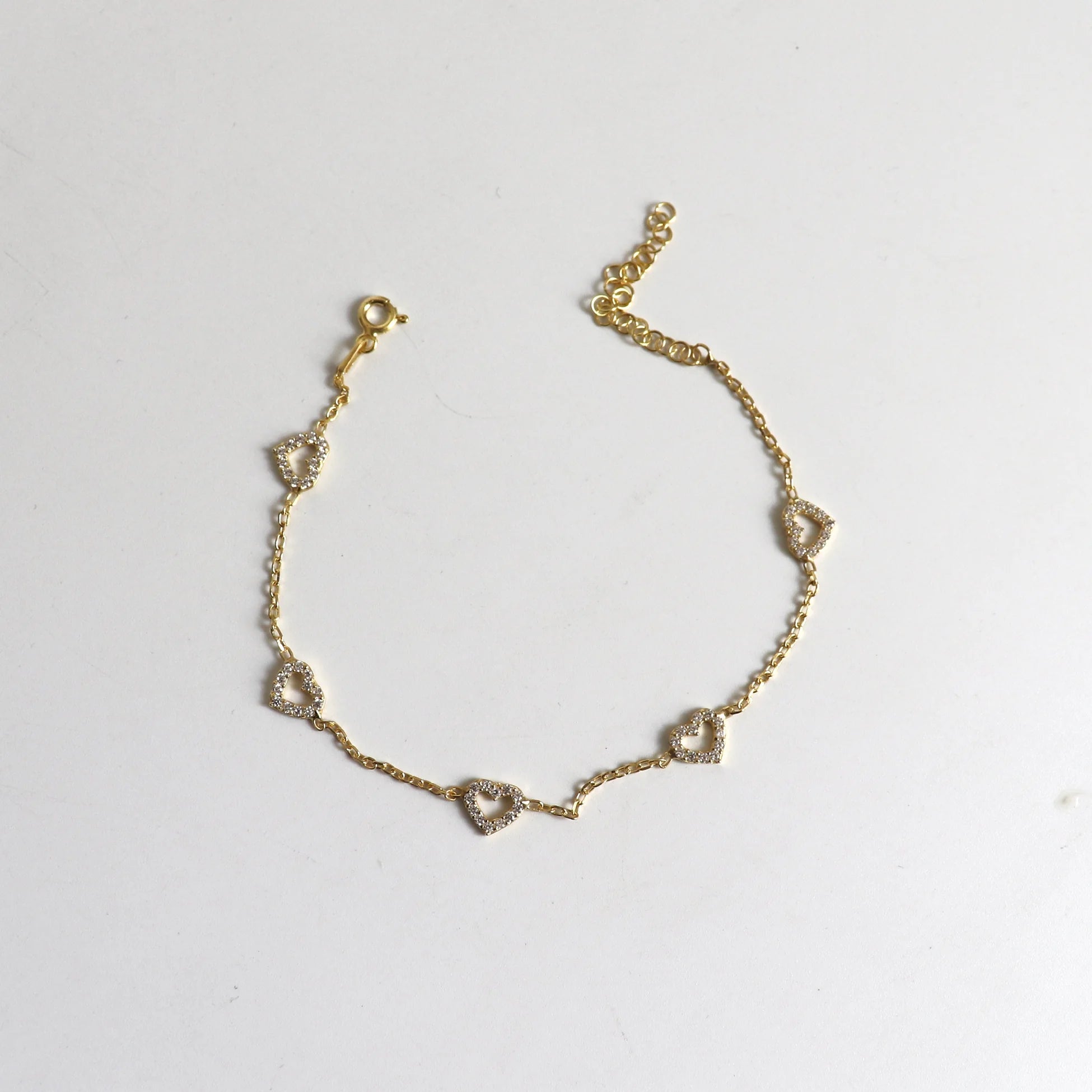 925 Ayar Gümüş İçi Boş Kalp Bileklik