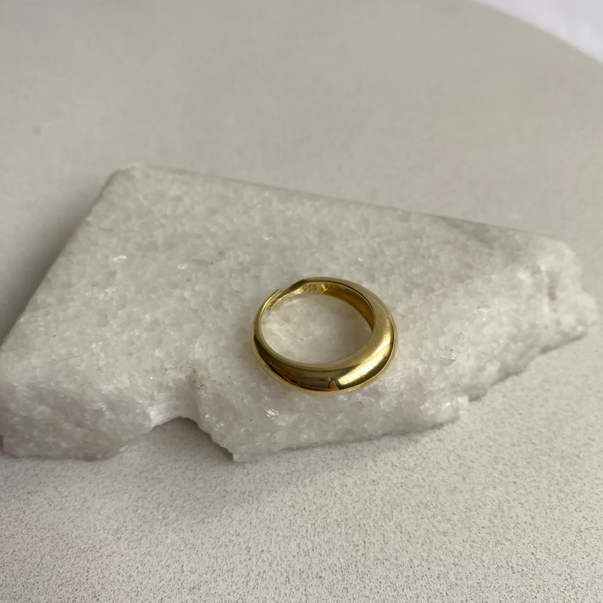 925 Ayar Gümüş | Minimal Bombe Yüzük