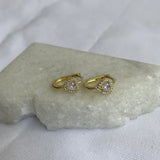 925 Ayar Gümüş | Kalpli Dörtgen Küpe