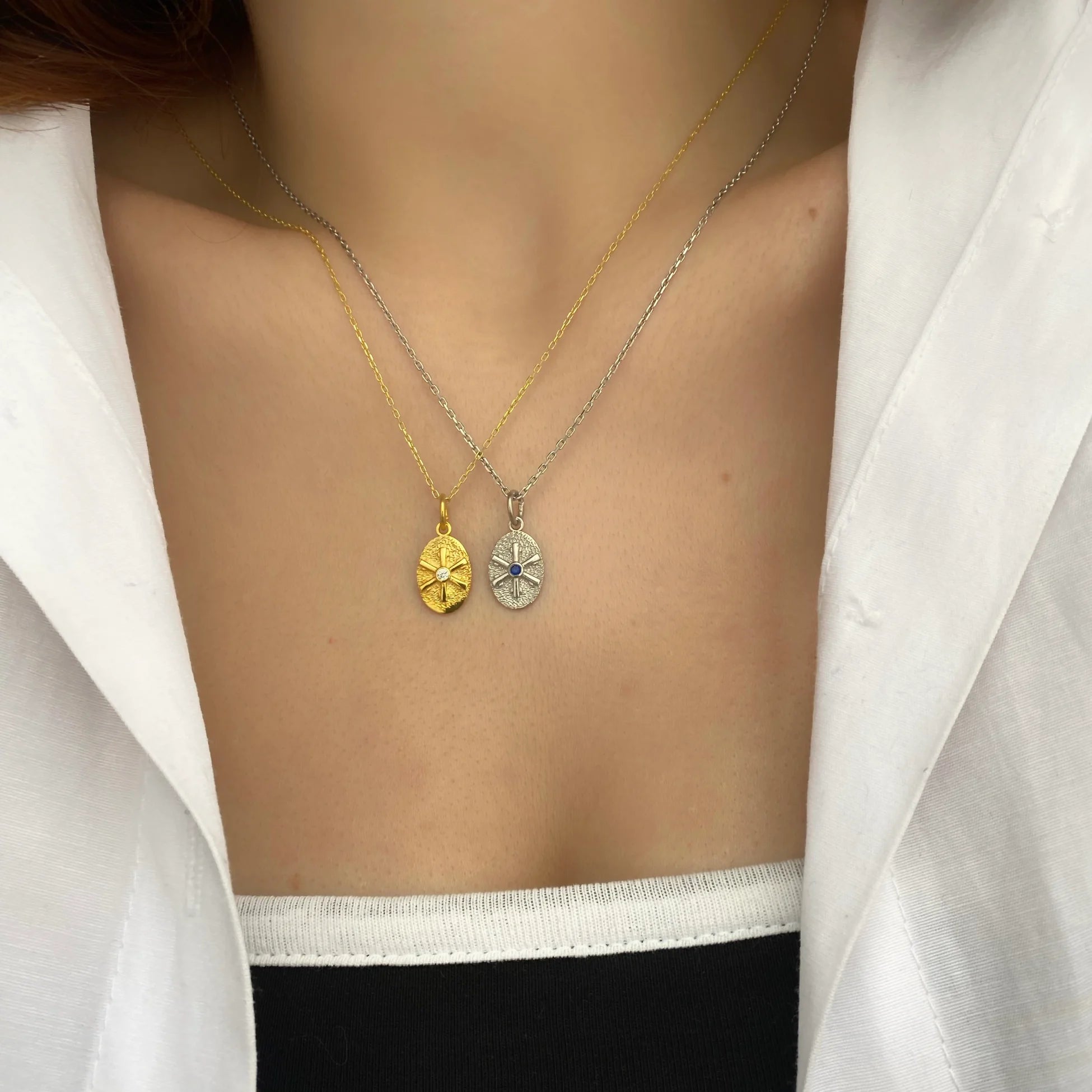 925 Ayar Gümüş | Kuzey Yıldız Etnik Plaka Kolye