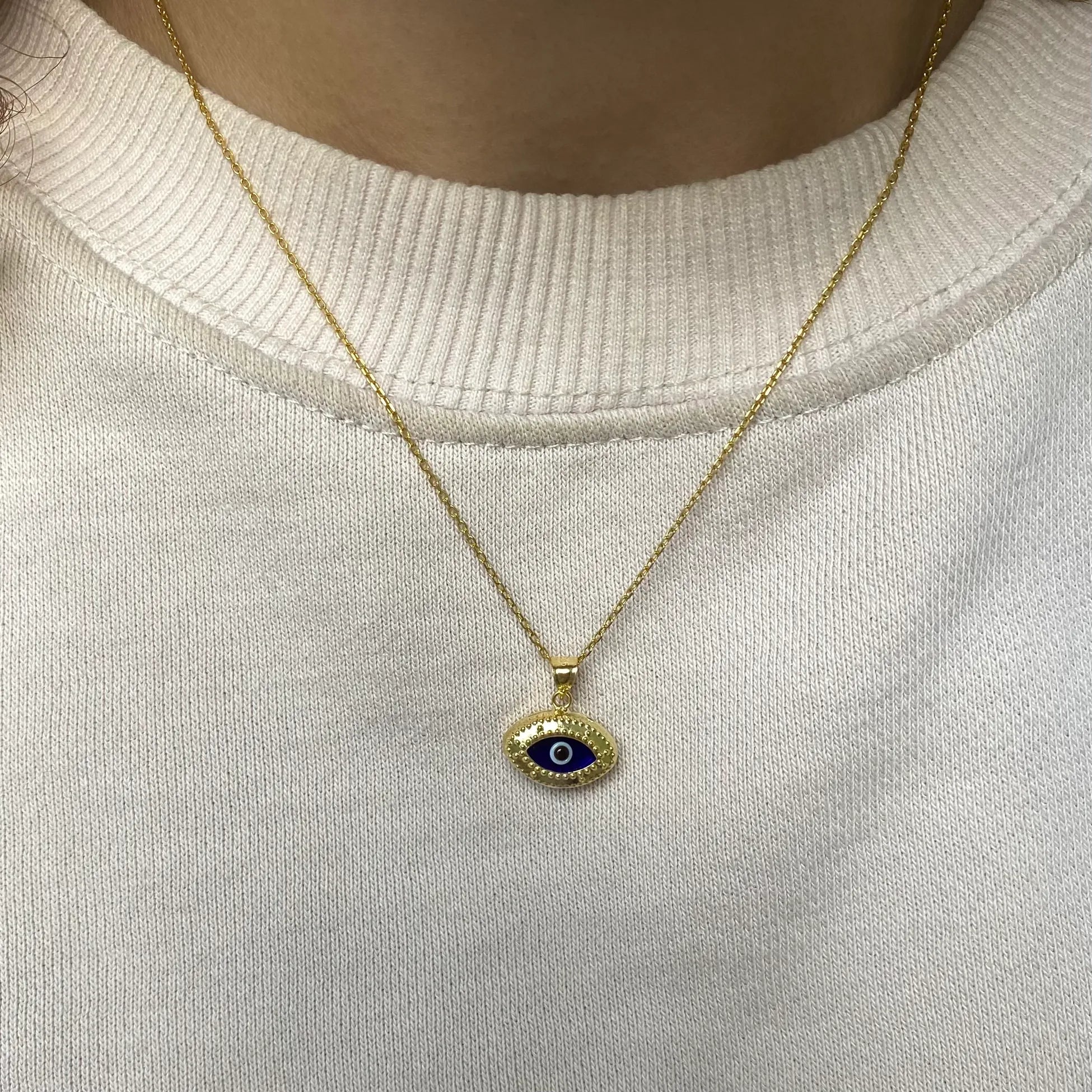 925 Ayar Gümüş | Basic Nazar Kolye