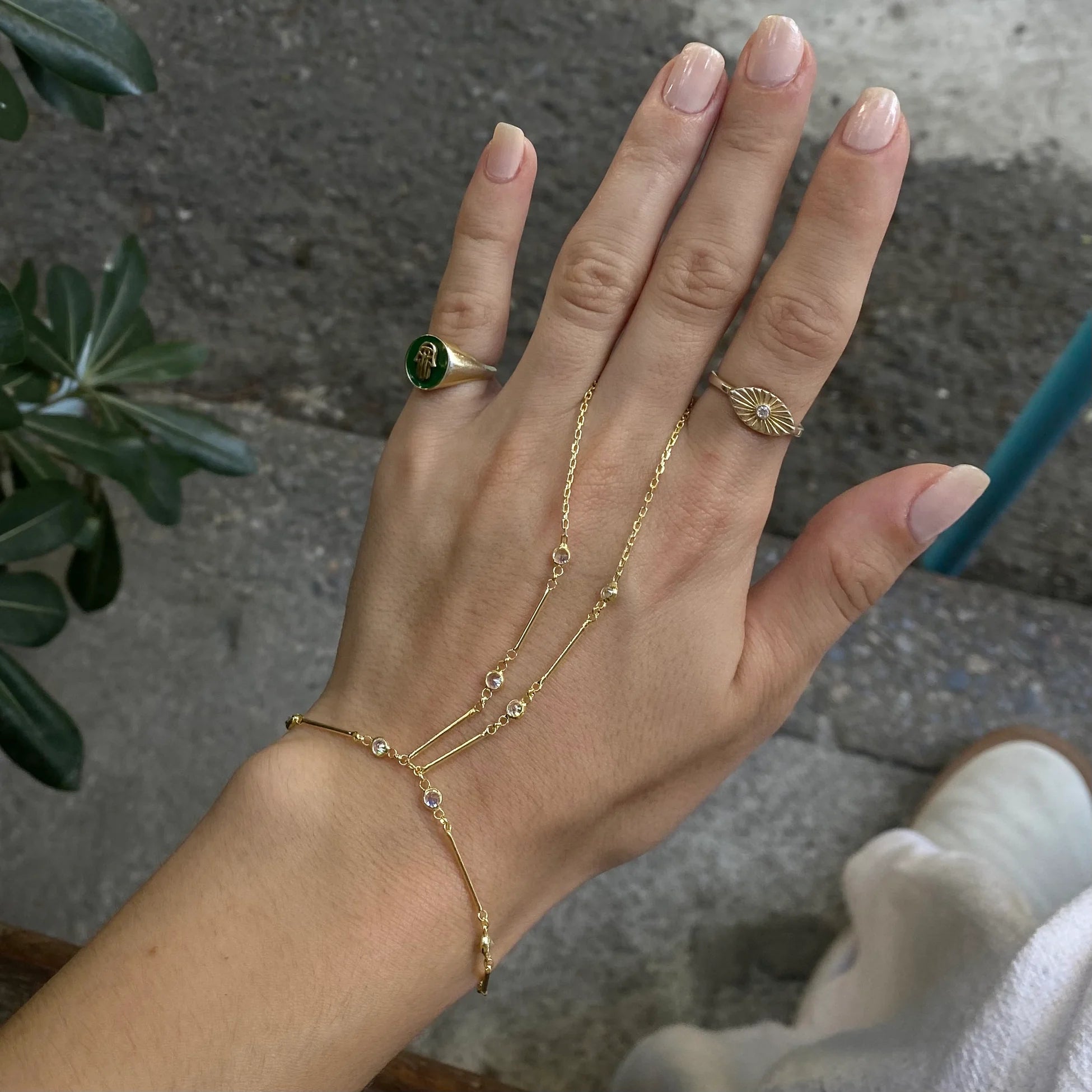 925 Ayar Gümüş Yuvarlak Taşlı Çubuk Şahmeran