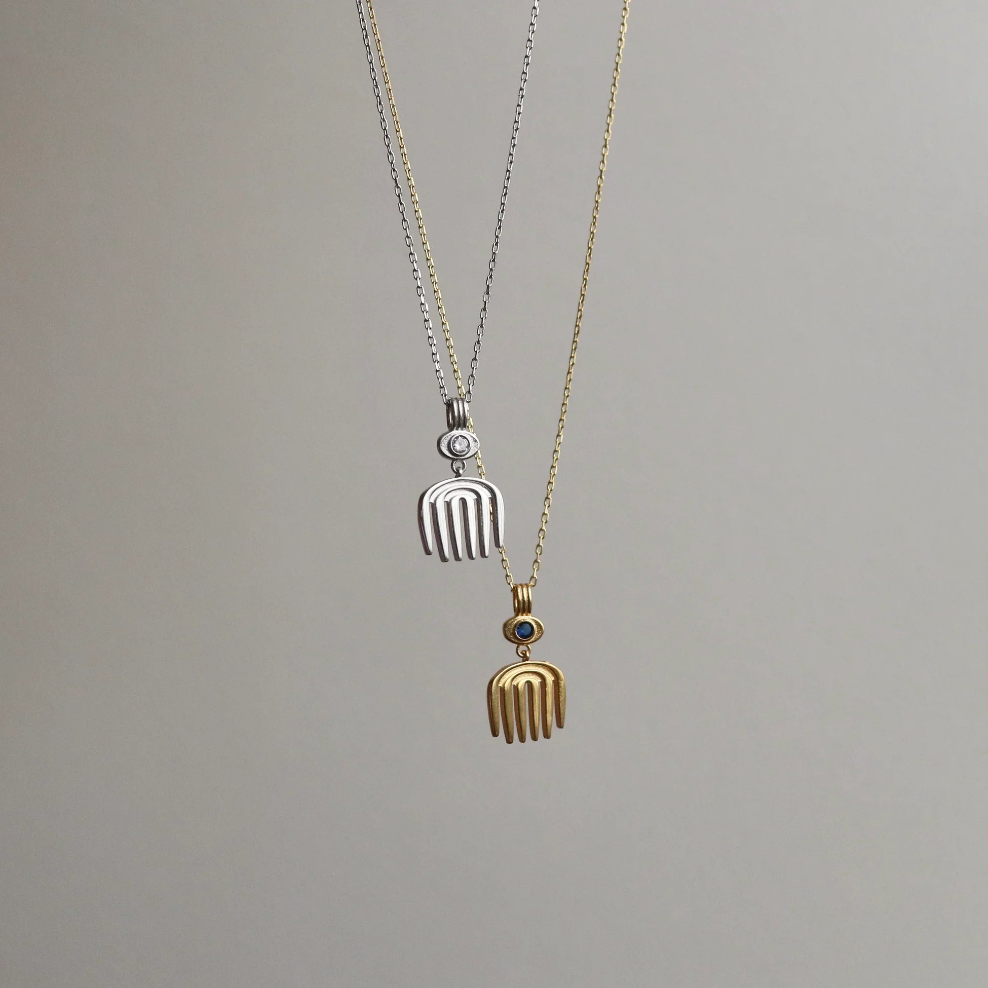 925 Ayar Gümüş Vintage Tarak Kolye