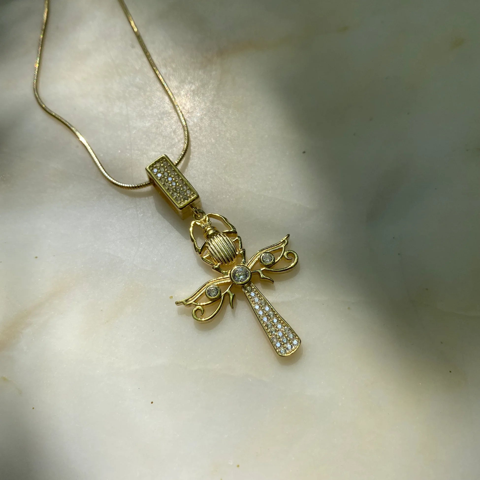 925 Ayar Gümüş Ra`nın Gözü & Ankh Kolye