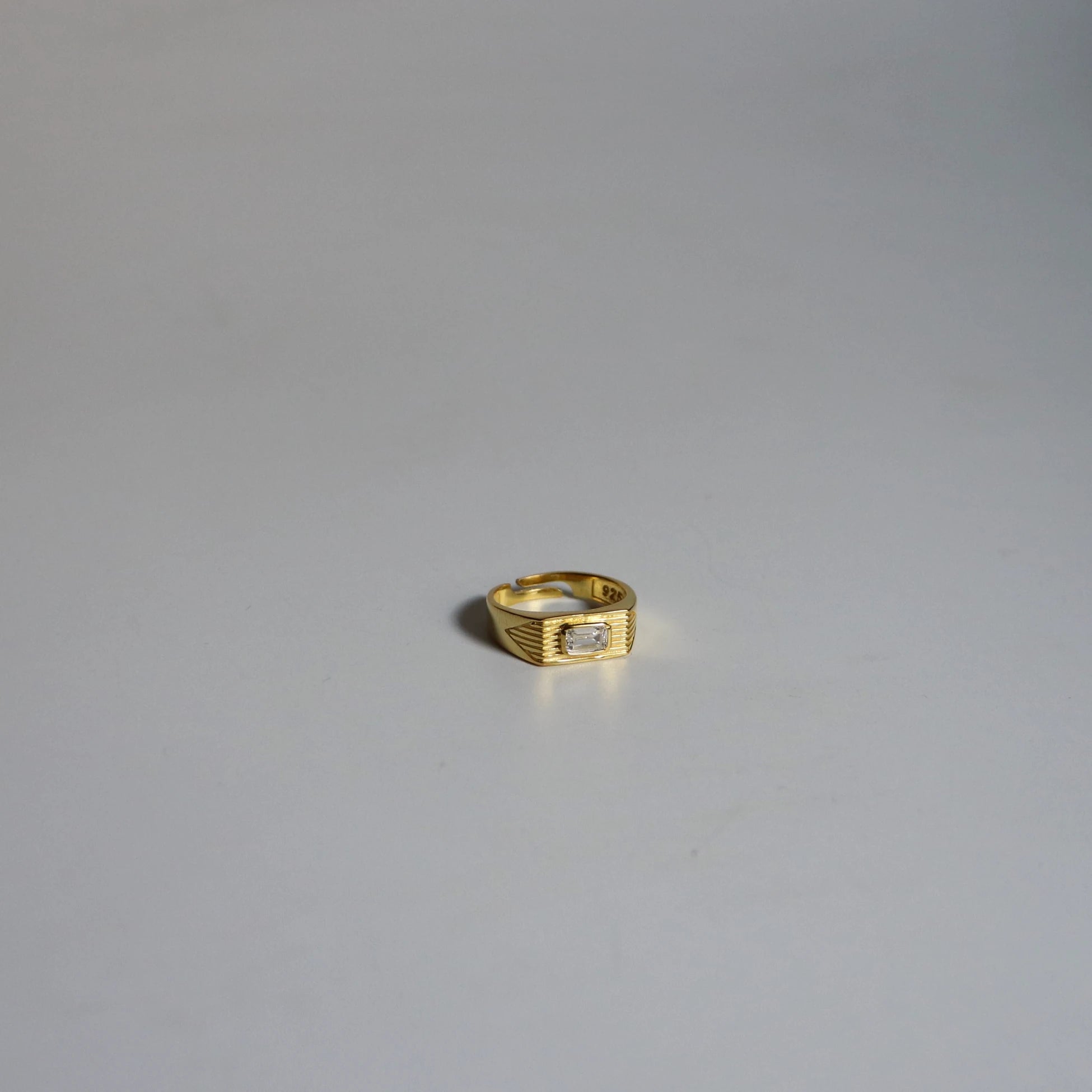 925 Ayar Gümüş Baget Serçe Parmak Yüzüğü