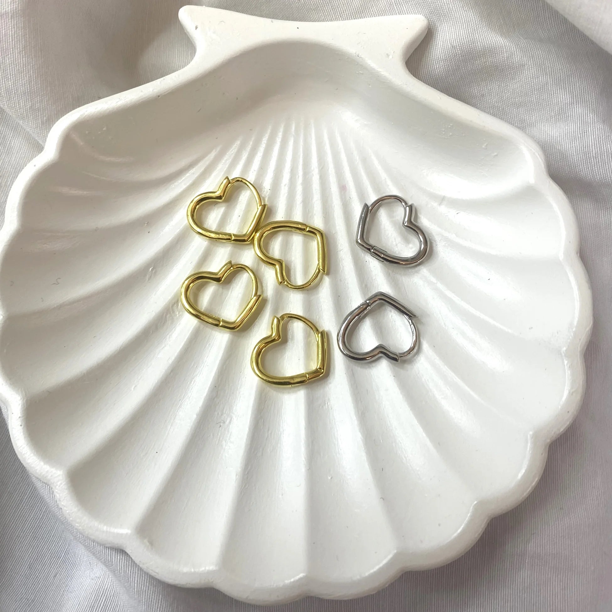 925 Ayar Gümüş | Basic Kalp Küpe Tek Adet