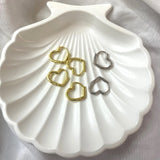 925 Ayar Gümüş | Basic Kalp Küpe Tek Adet