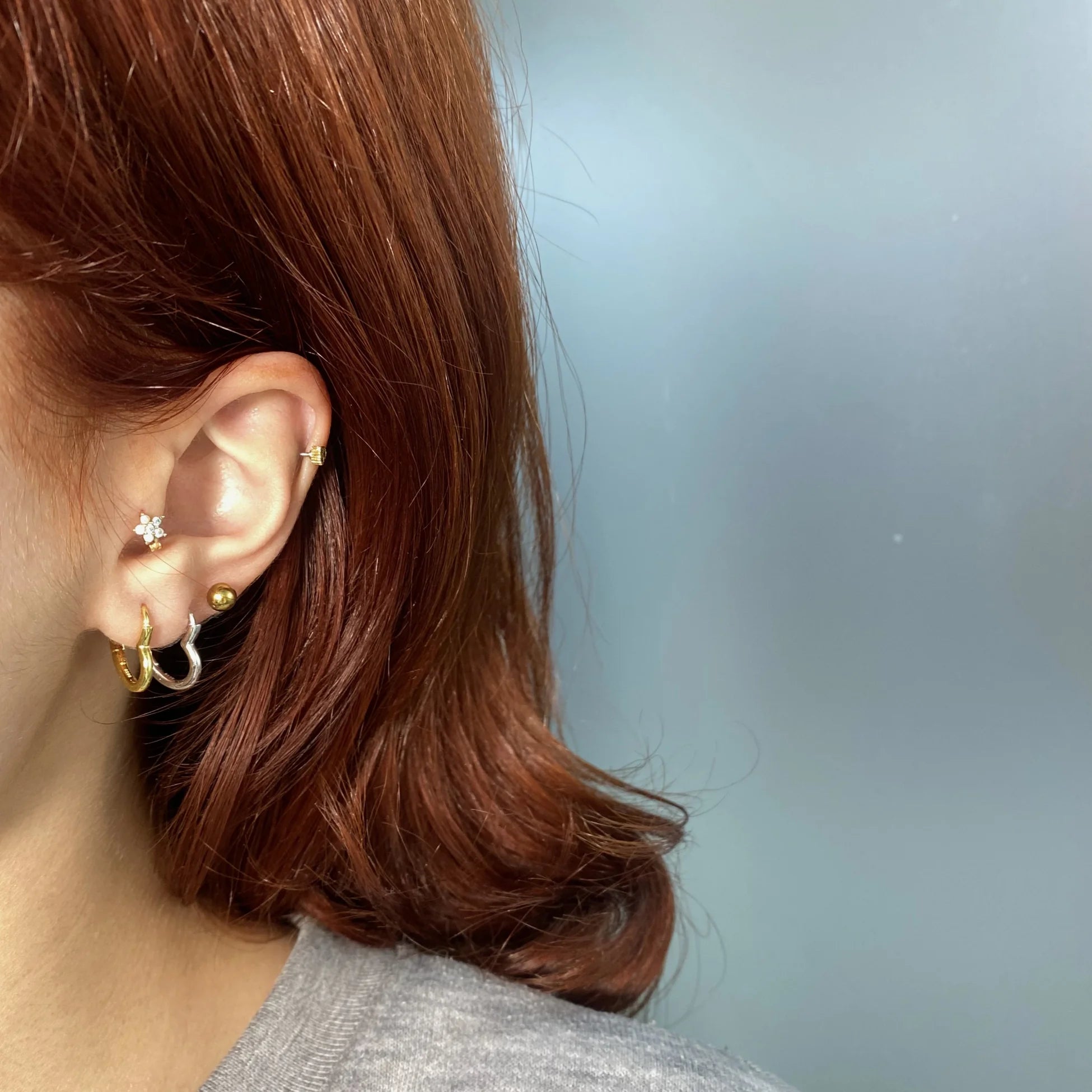 925 Ayar Gümüş | Basic Kalp Küpe Tek Adet