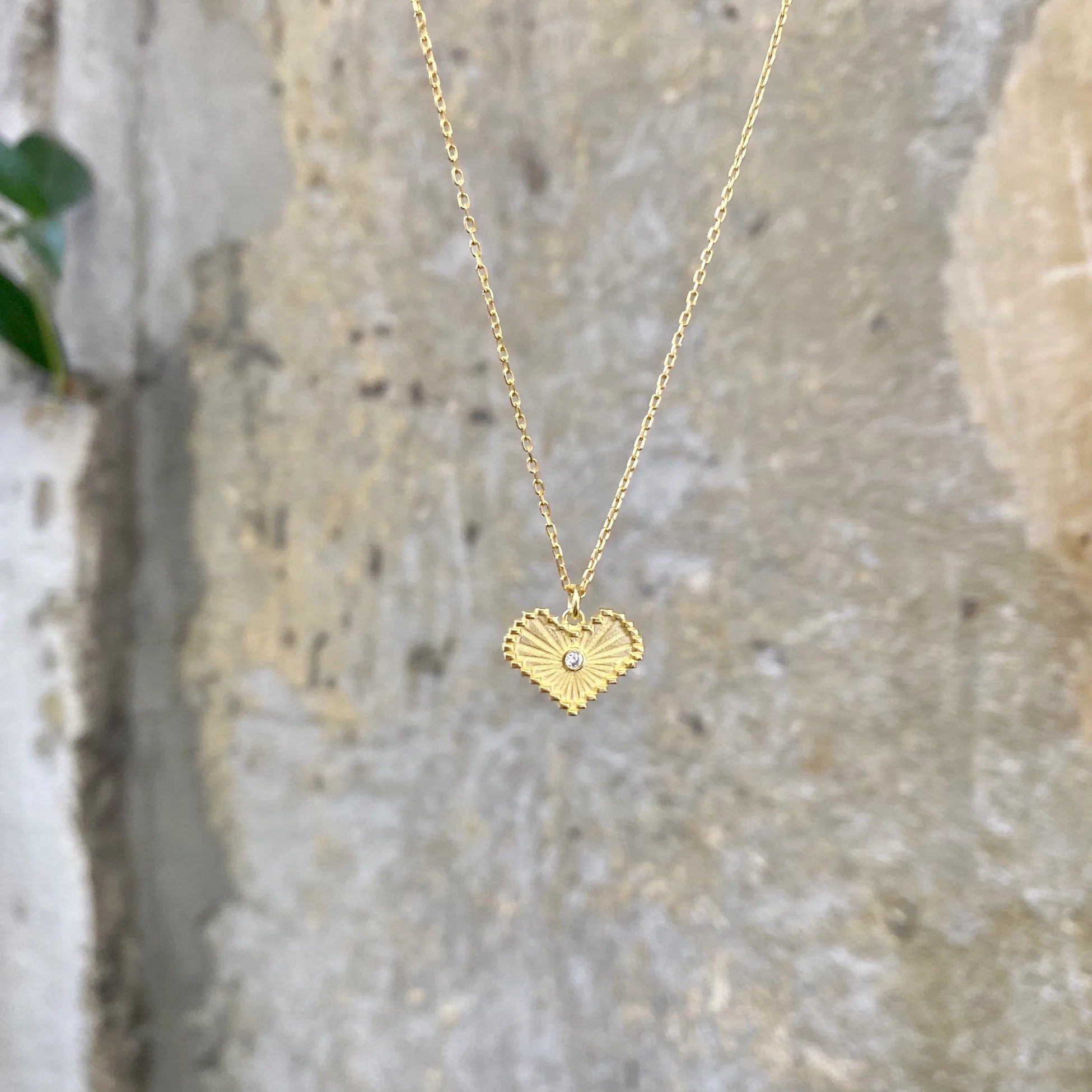 925 Ayar Gümüş Etnik Taşlı Kalp Kolye