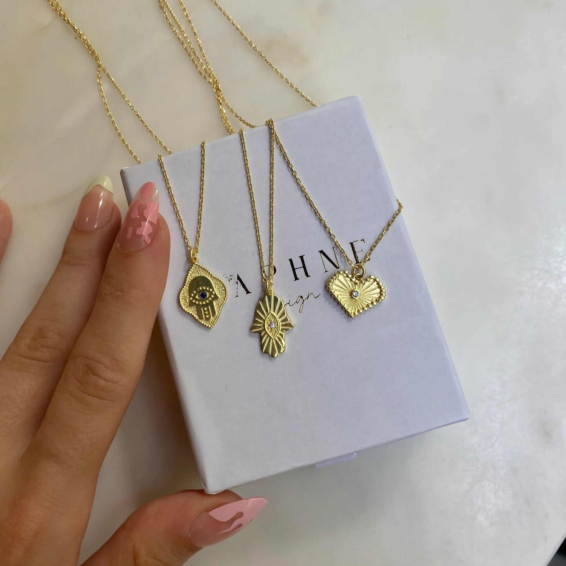 925 Ayar Gümüş Etnik Taşlı Kalp Kolye