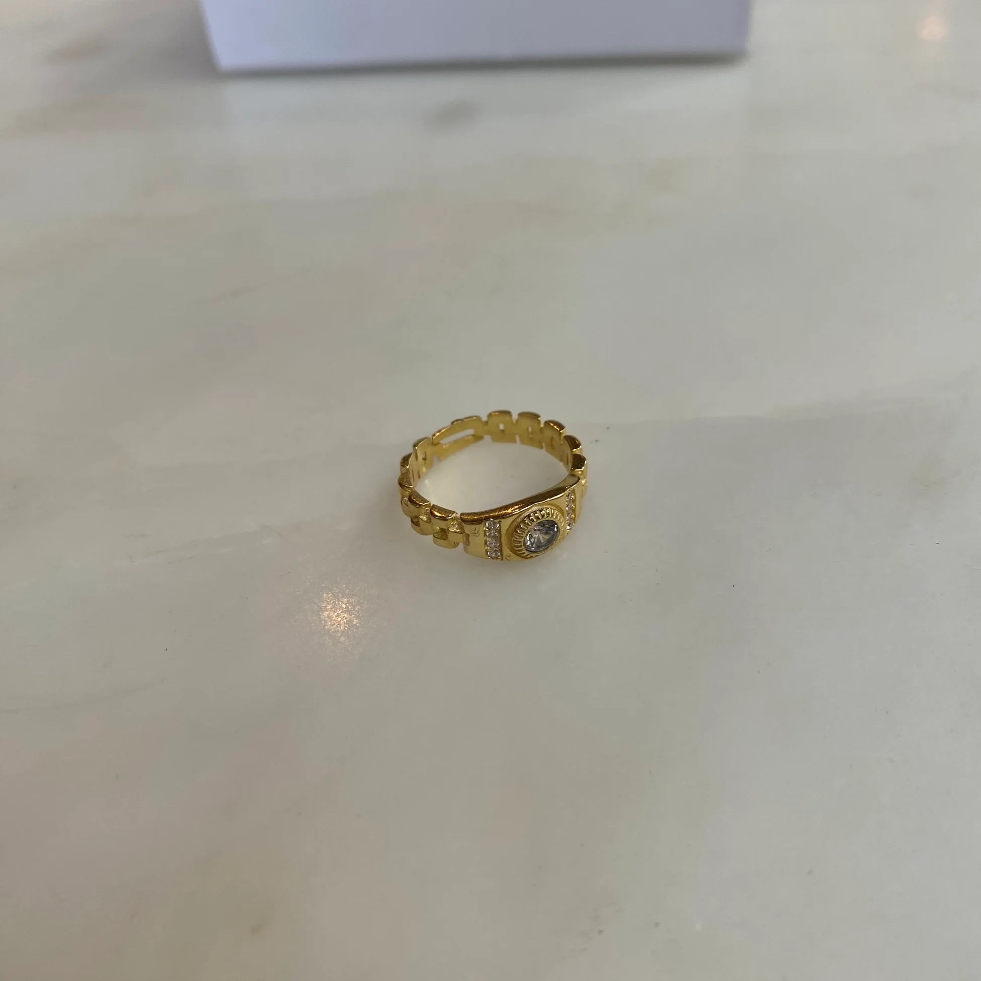 925 Ayar Gümüş Taşlı Örgü Serçe Parmak Yüzüğü