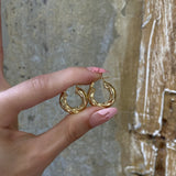 925 Ayar Gümüş Burgulu Orta Boy Halka Küpe