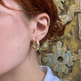 925 Ayar Gümüş Burgulu Orta Boy Halka Küpe