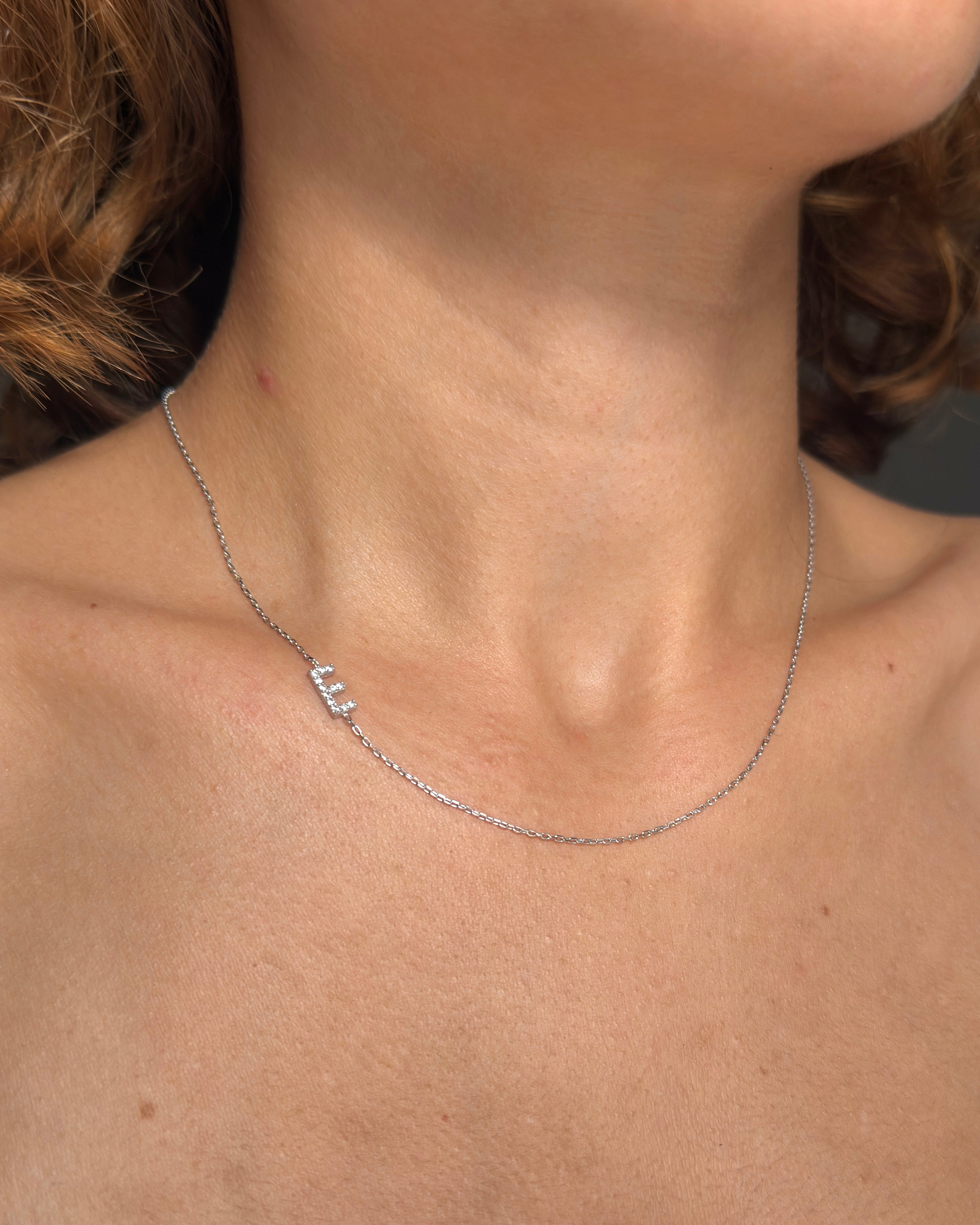 925 | Taşlı Köprücük Harf Kolye