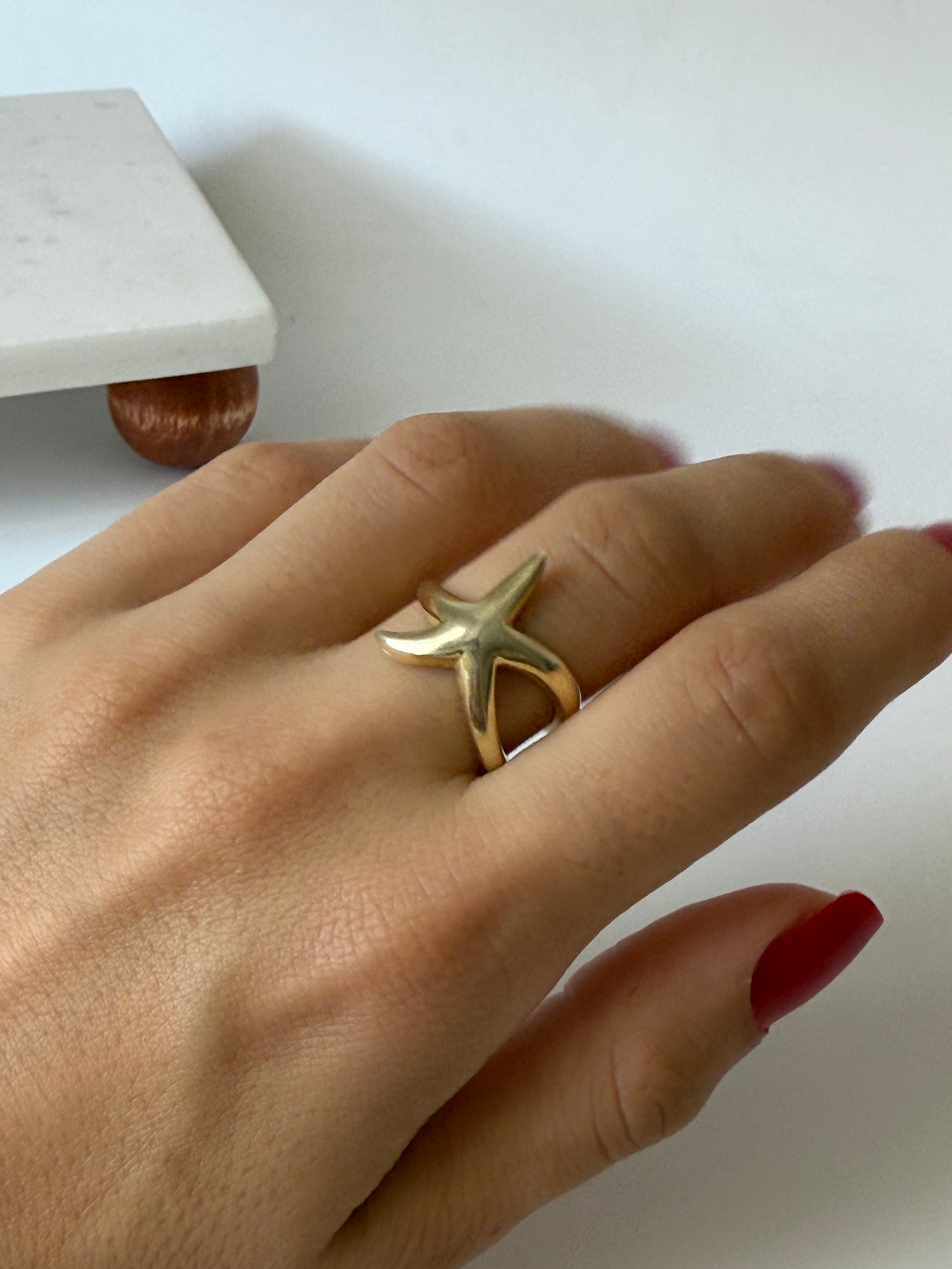 925 Gümüş Deniz Yıldızı Yüzük