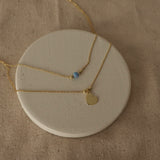 925 | İkili Zincirli Kalp Kolye