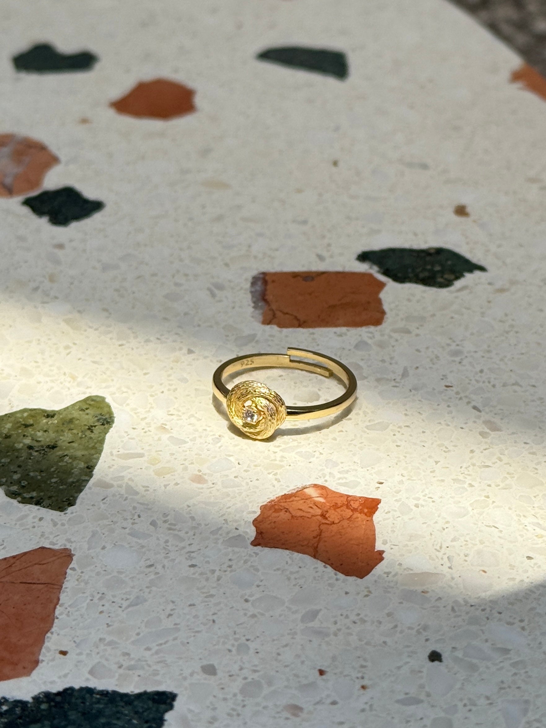 925 Gümüş Sarmal Çiçek Yüzük