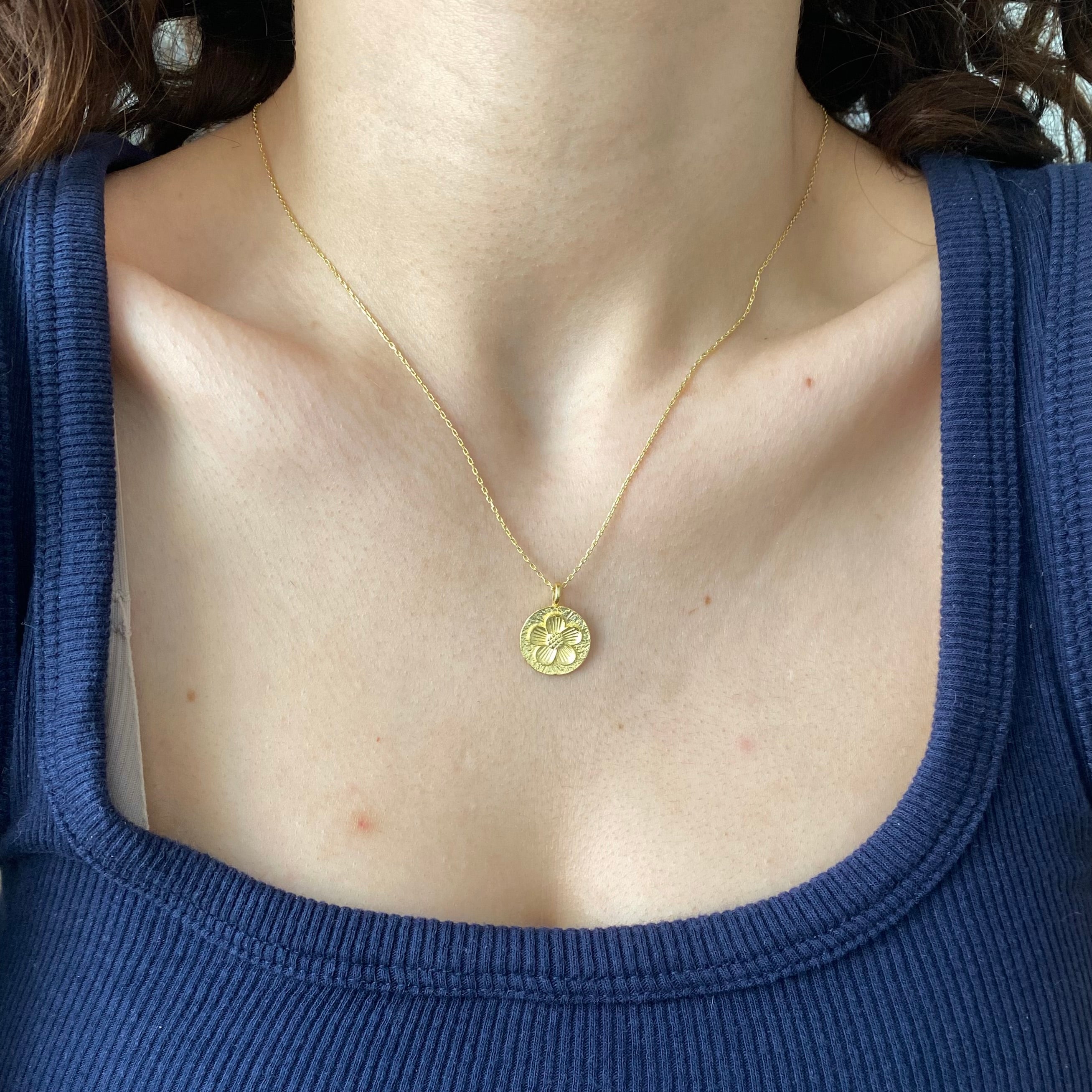 925 Gümüş Vintage Çiçek Kolye