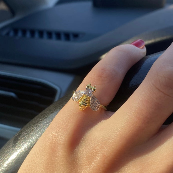 925 Gümüş Arı Serçe Parmak Yüzüğü