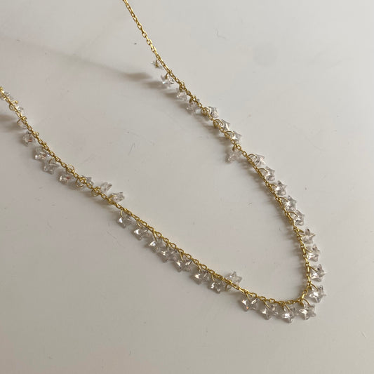 925 Gümüş Şeffaf Yıldız Charm Kolye