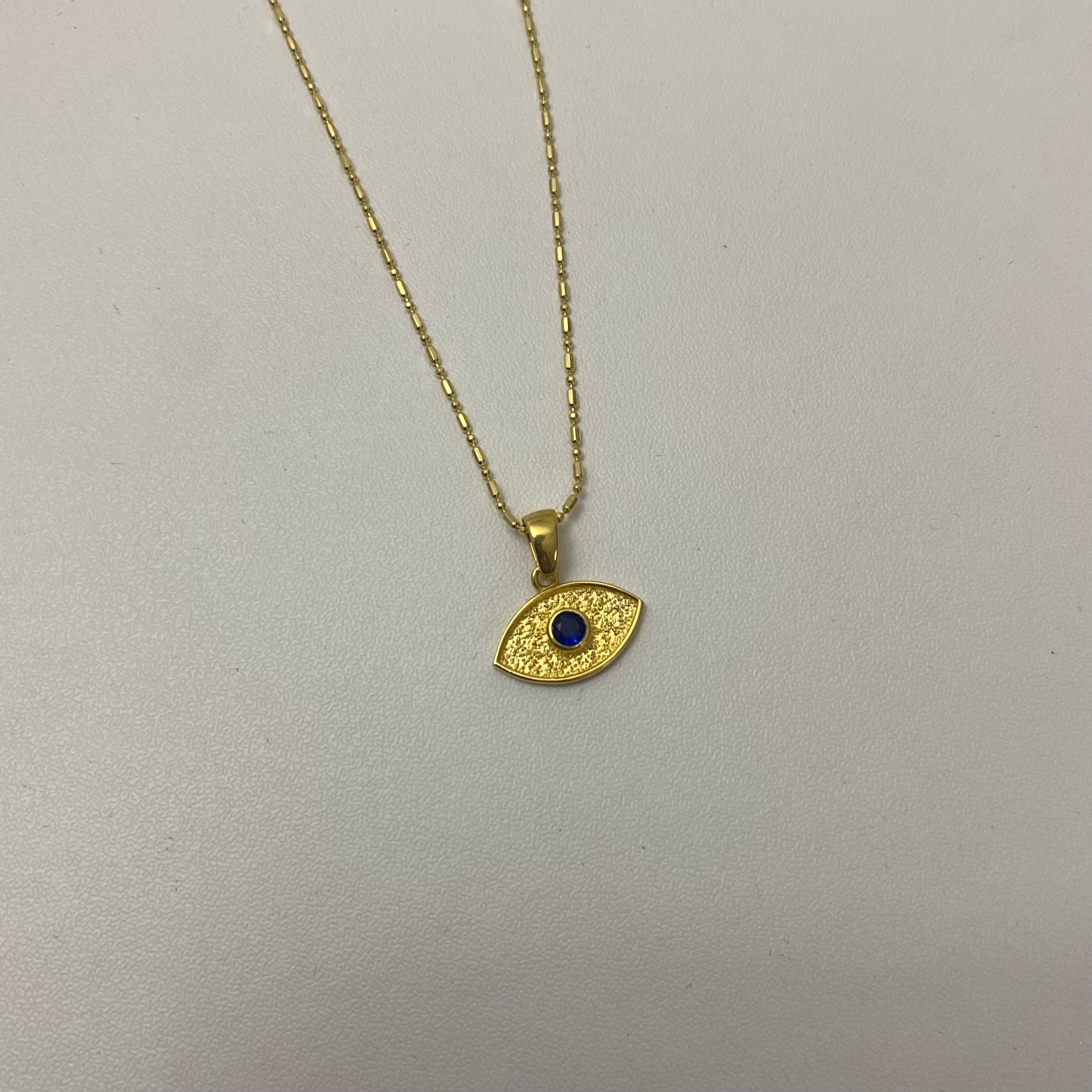 925 Ayar Gümüş | Lacivert Göz Kolye