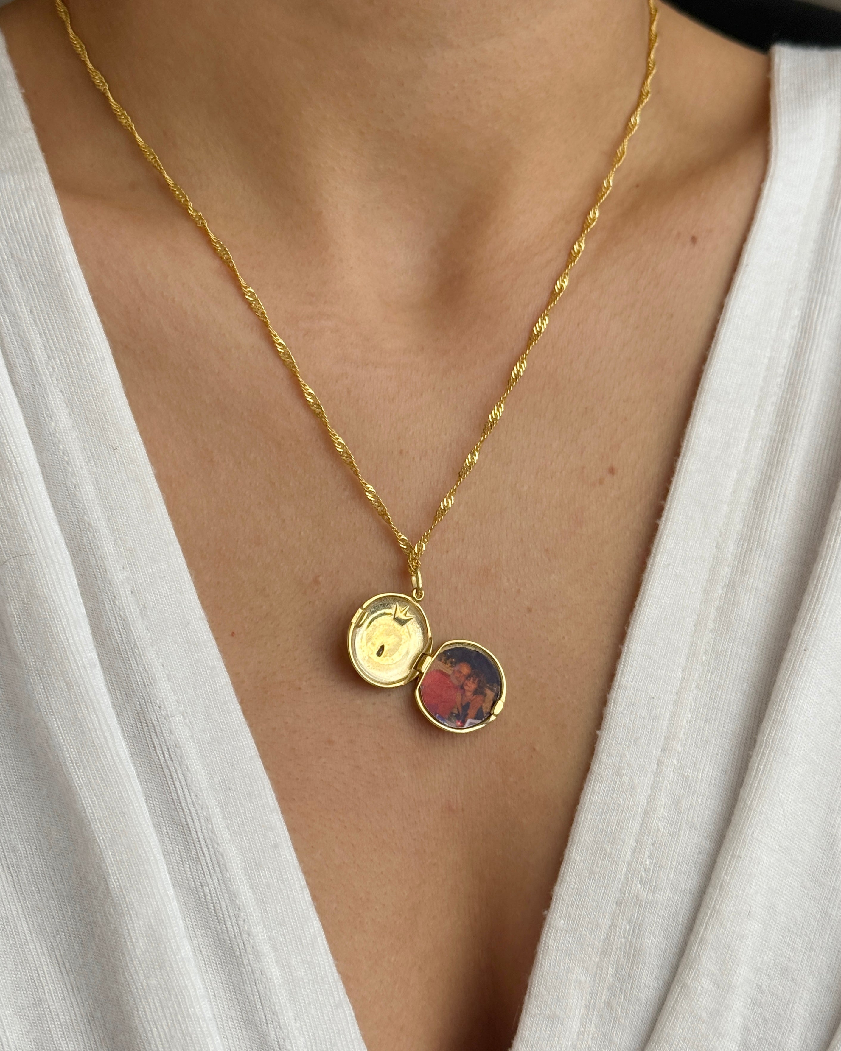 925| Şans Arılı Kapaklı Resim Kolye