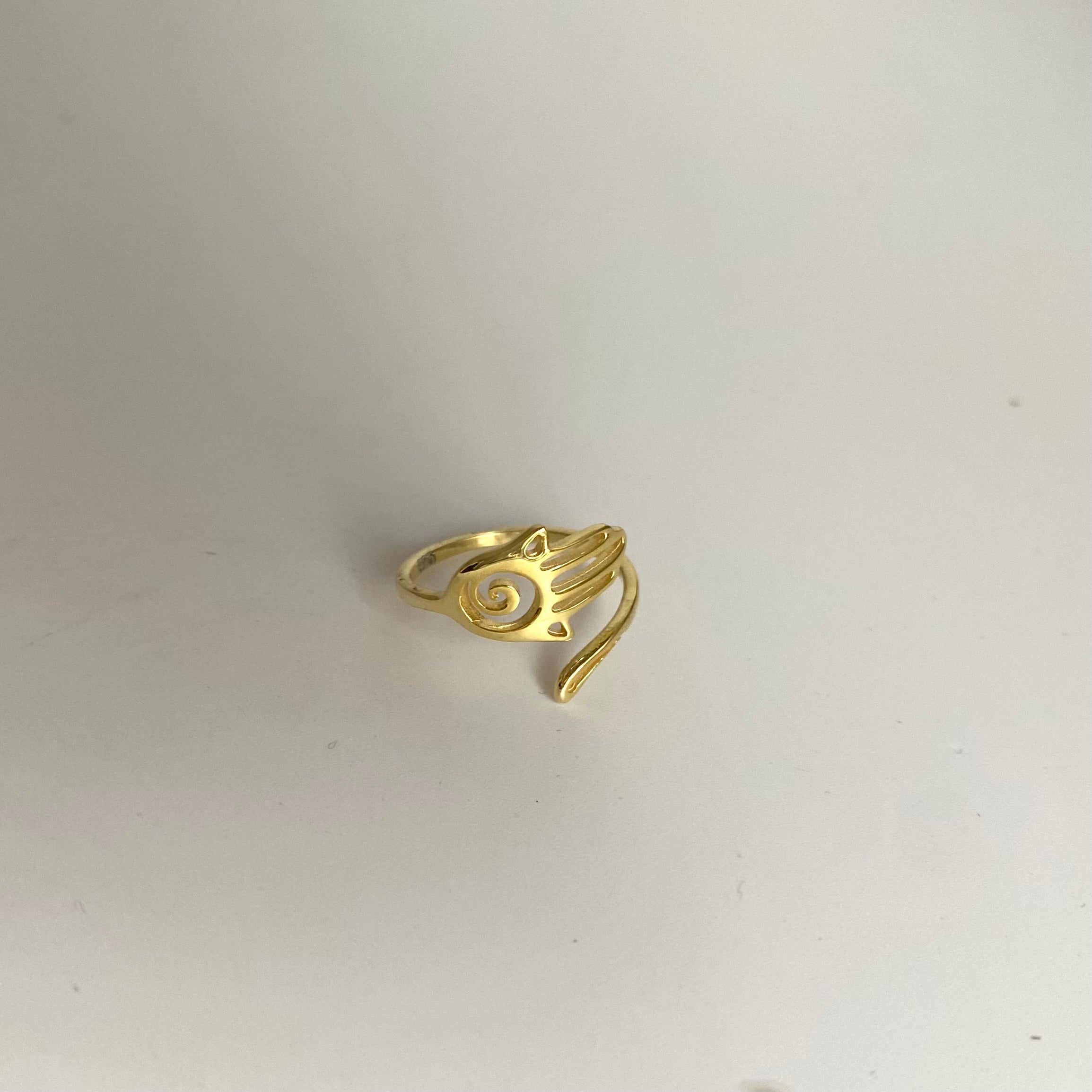 925 Gümüş Basic Hamsa Serçe Parmak Yüzüğü