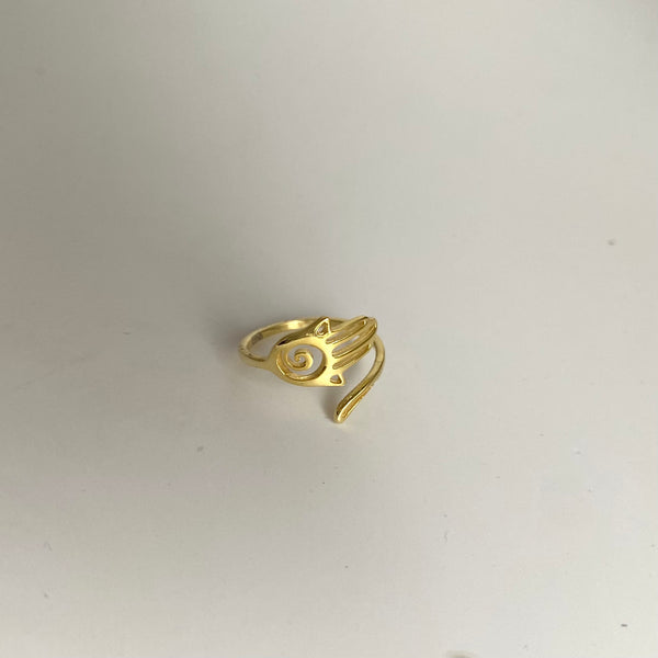 925 Gümüş Basic Hamsa Serçe Parmak Yüzüğü