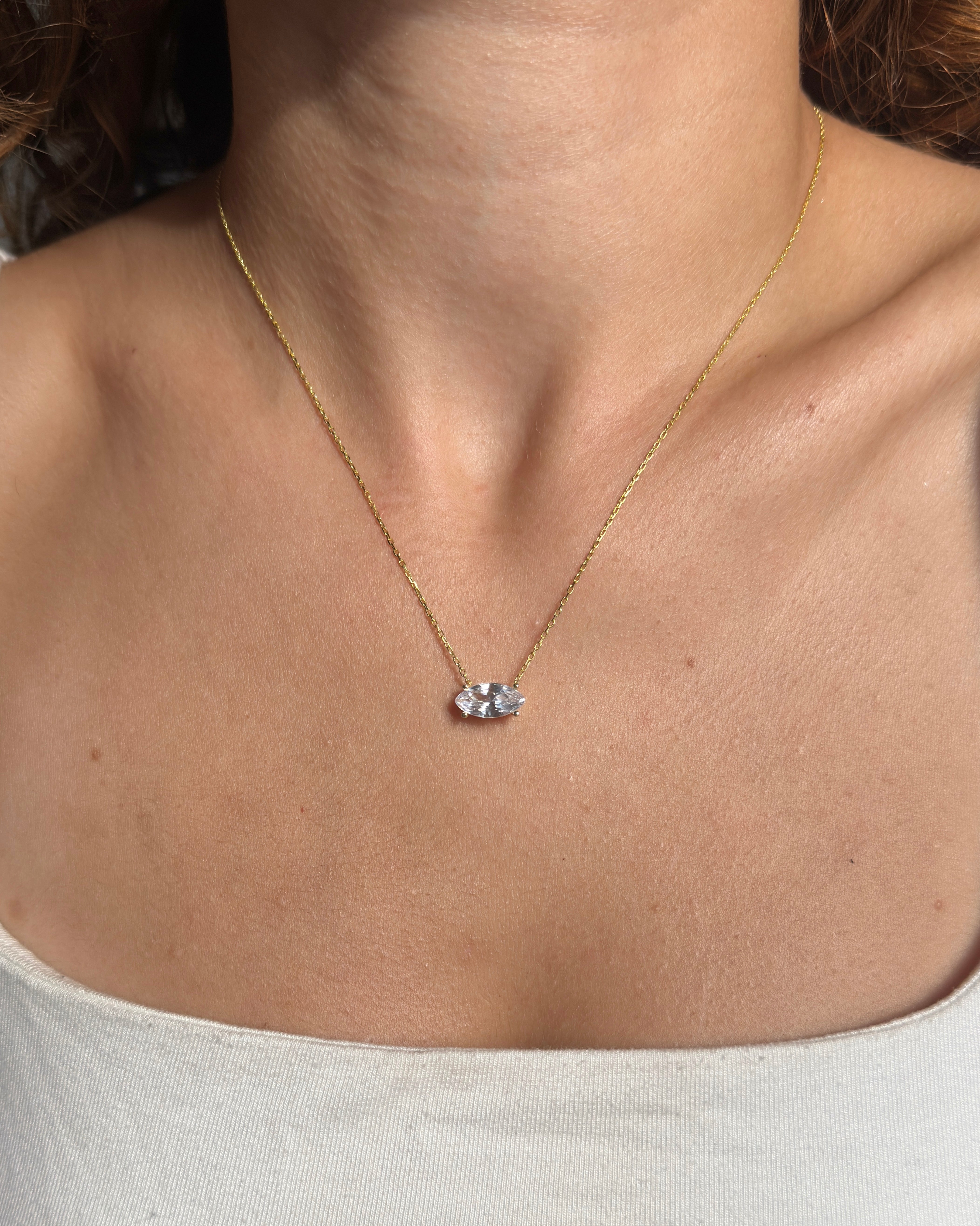 925 | Yatay Markiz Kolye