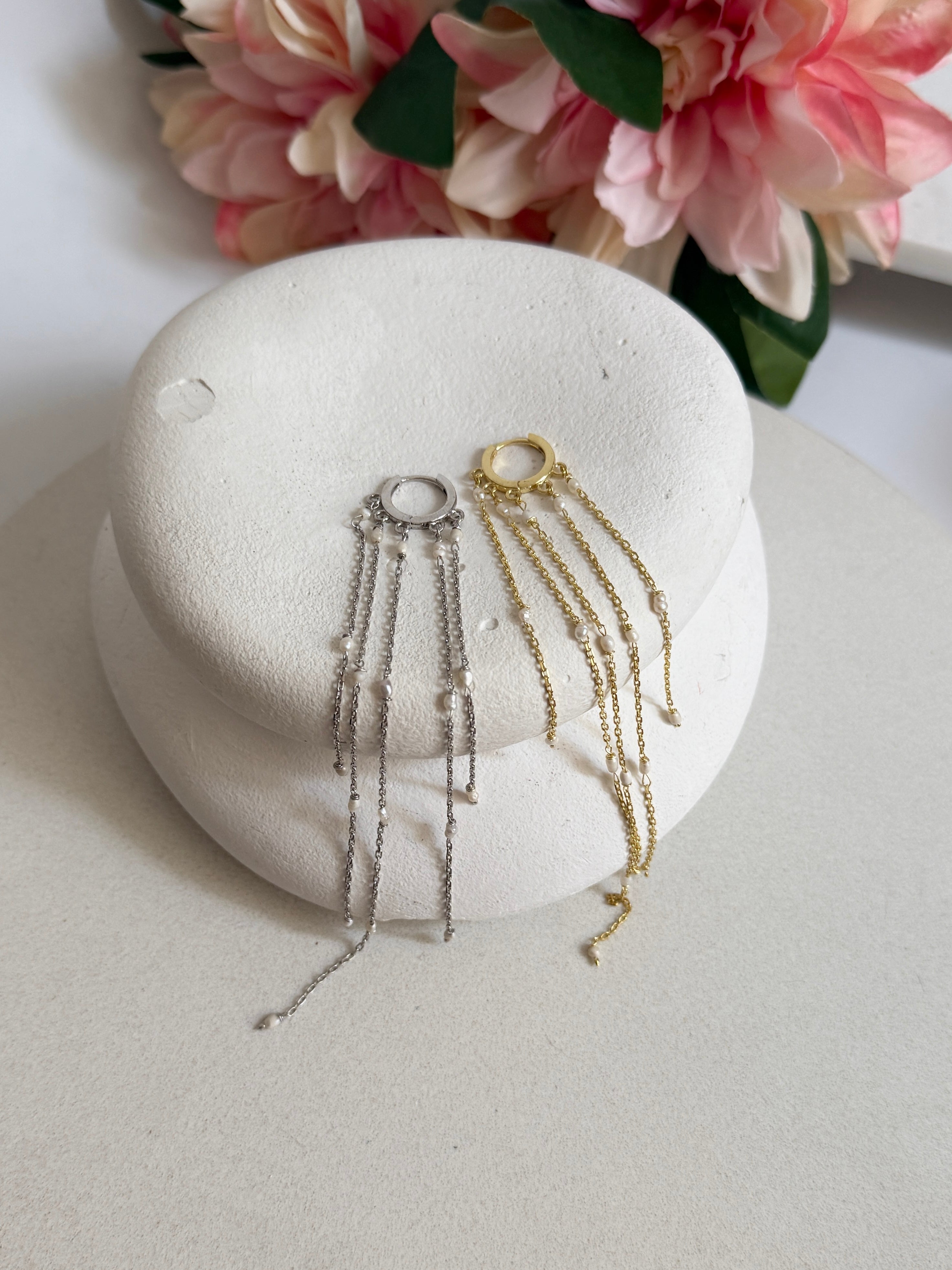 925 Gümüş Yağmur Salkım Küpe TEK ADET