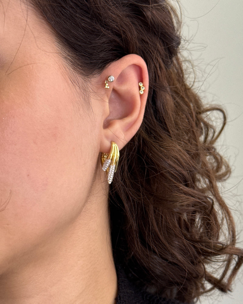 925 | Mix Üçgen Retro Küpe