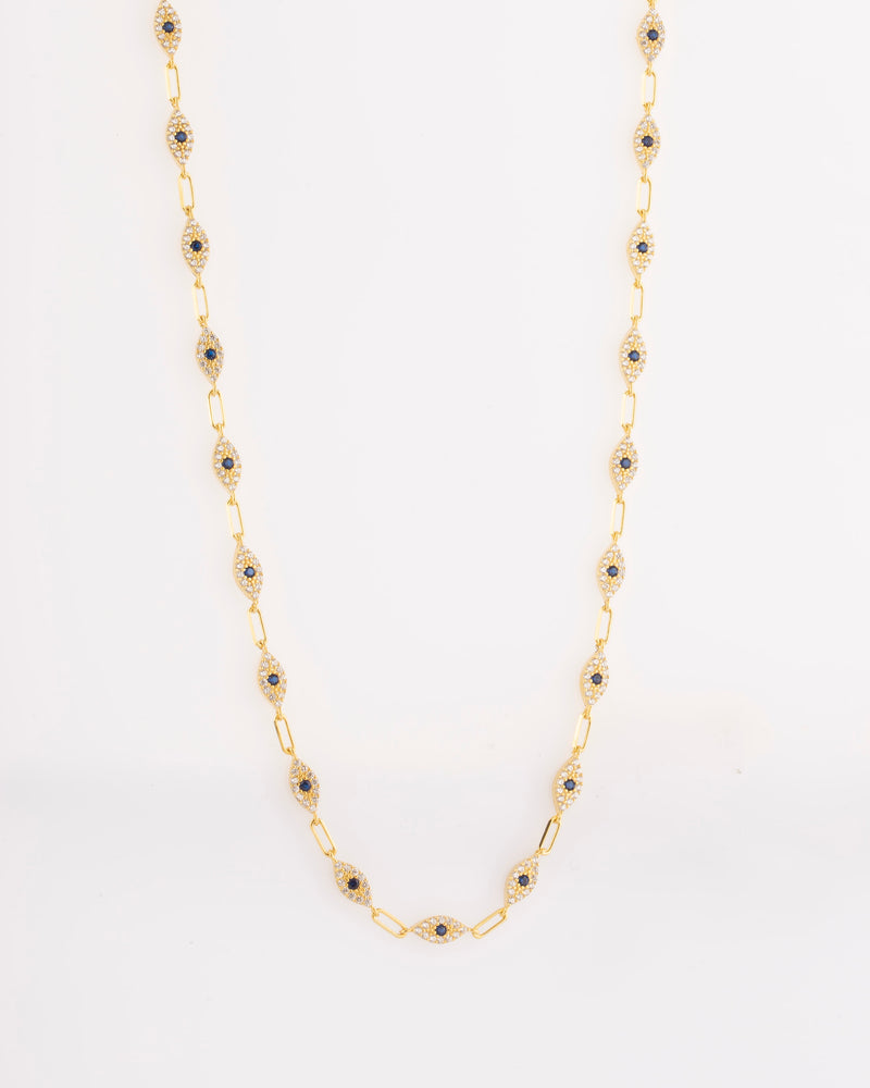 925 | Lacivert Göz Choker Kolye