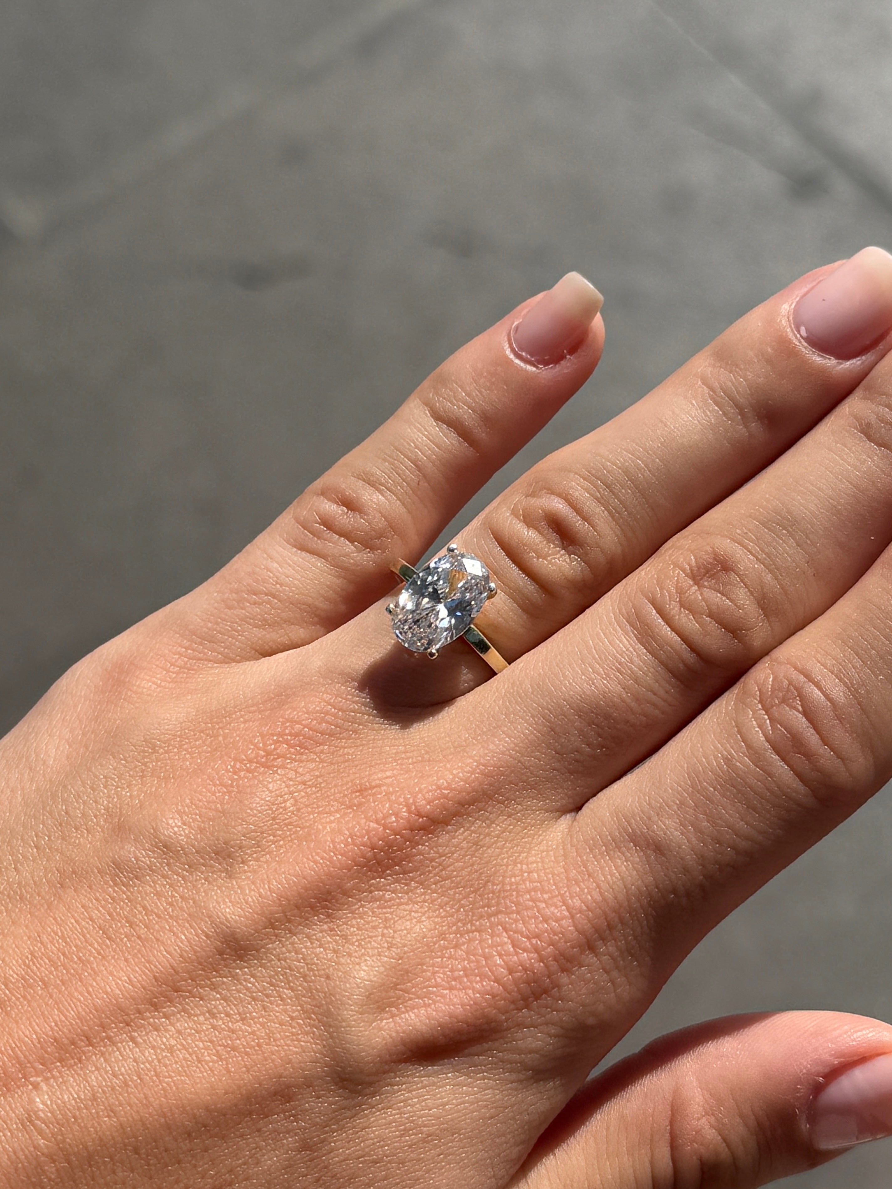 925 Gümüş Damla Tektaş Yüzük