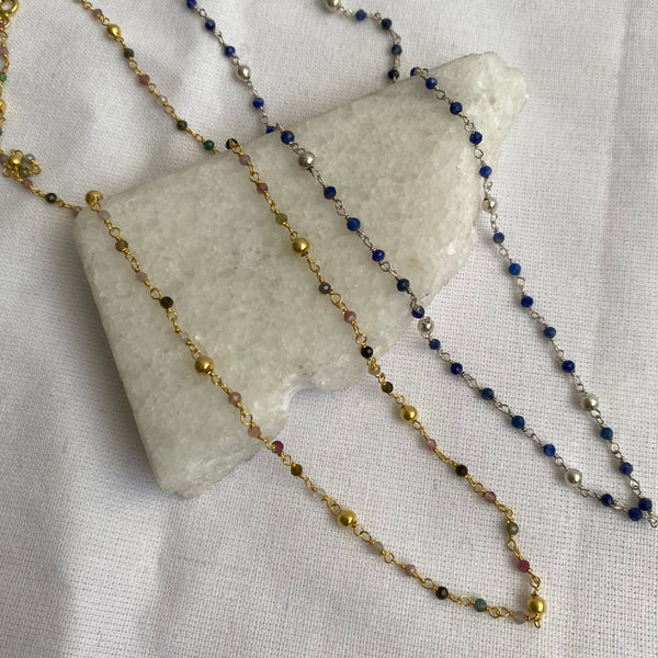 925 | Doğal Taşlı Zincir